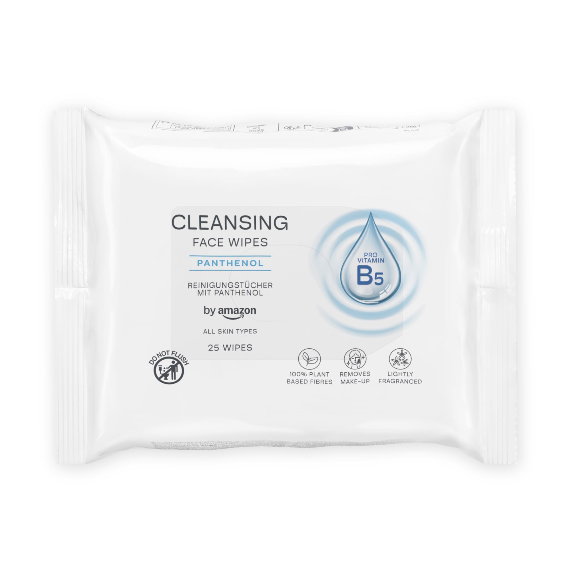 by Amazon Fragranced Face Cleansing Wipes with Panthenol and Almond Oil Extract
