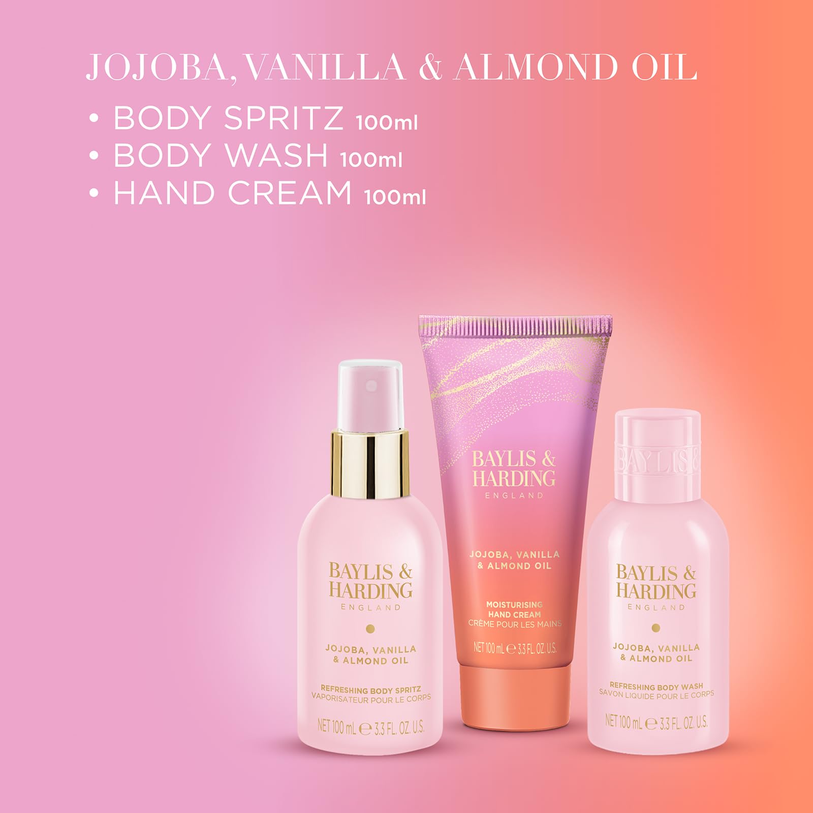 Baylis &amp; Harding Luxus-Waschtaschen-Geschenkset mit Jojoba-, Vanille- und Mandelöl – veganfreundlich 3