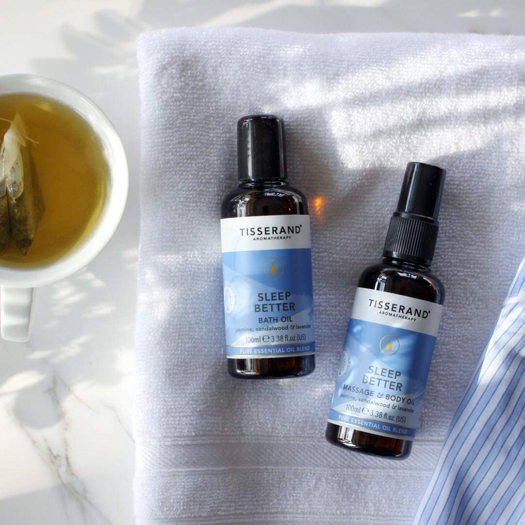 Tisserand Aromatherapy Sleep Better Massage and Body Oil with Jasmine, Sandalwood & Lavender, 100 ml