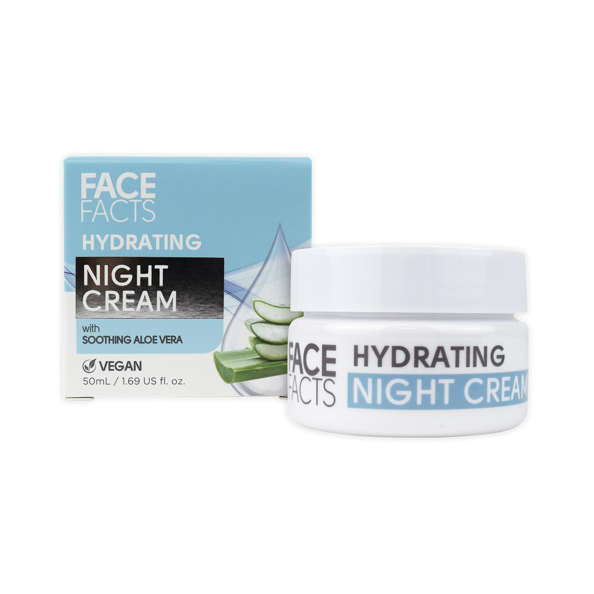 Face Facts Hydrating Night Cream with Aloe Vera & Vitamin E for Soothing Care | 50ml