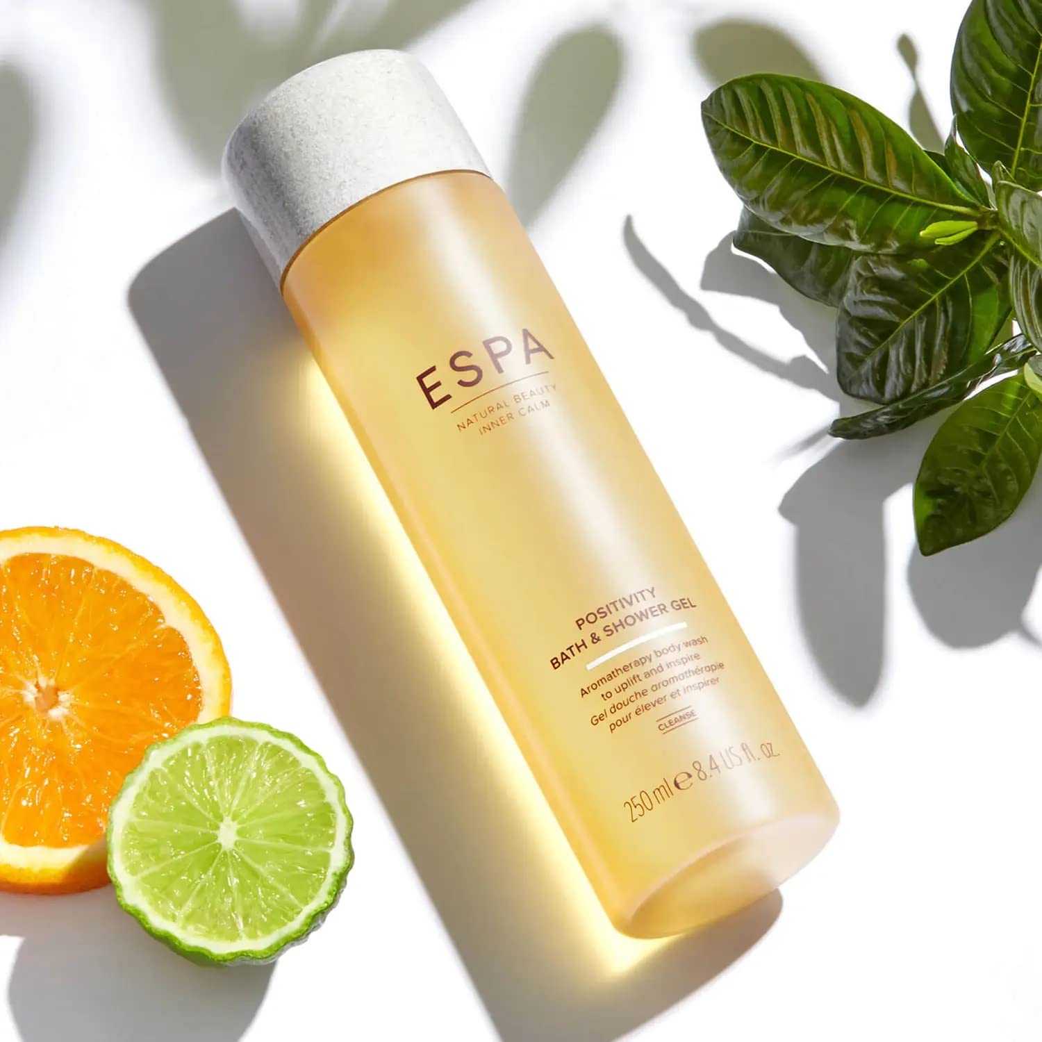 ESPA | Positivity Bade- und Duschgel | 250 ml | Jasmin, Gardenie &amp; Süßorange | Erfrischendes, aromatisches Duschgel | Vegan-zertifiziert | Für die Wechseljahre geeignet