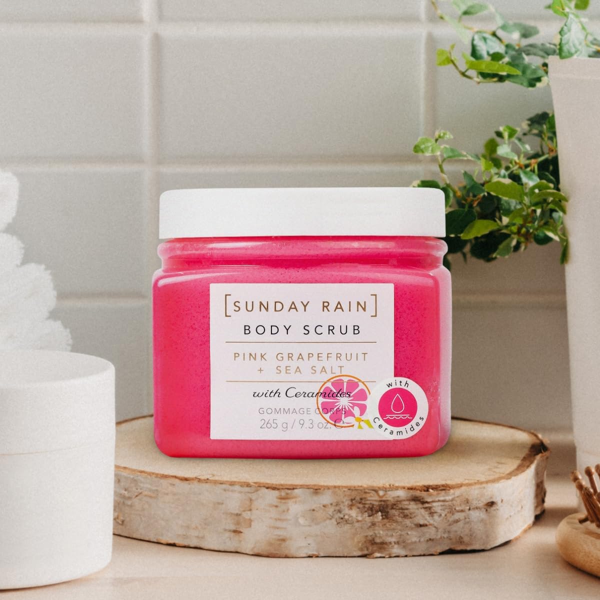 Sunday Rain Pink Grapefruit & Sea Salt Body Scrub Exfoliator with Ceramides, 265g 7