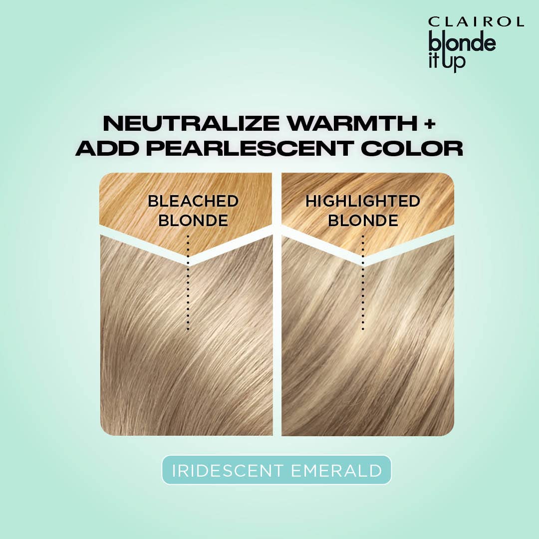 Clairol Blonde It Up Crystal Glow Toner Kit - Iridescent Emerald for Light Blondes 5