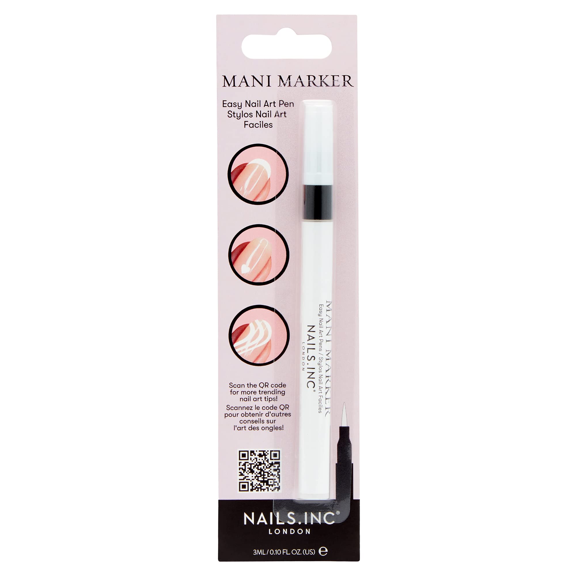 Nails.INC Mani Marker White Precision Nail Art Pen for Quick Designs