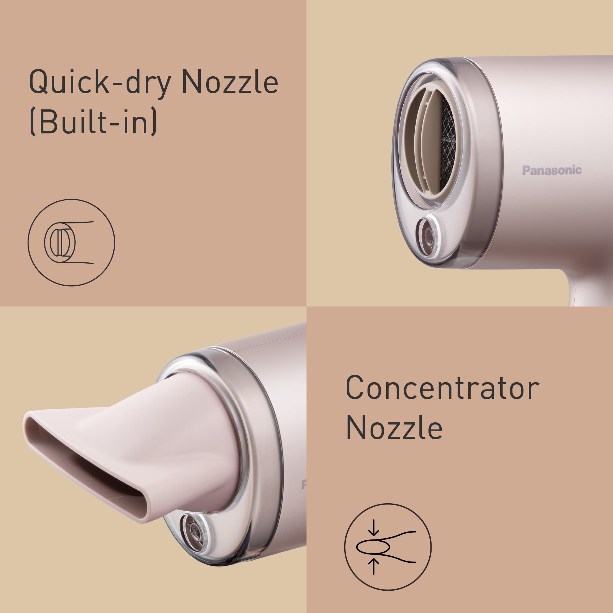 Panasonic EH-NA7M-P895 nanoe Hair Dryer with Foldable Handle, 1600W, Pink 5