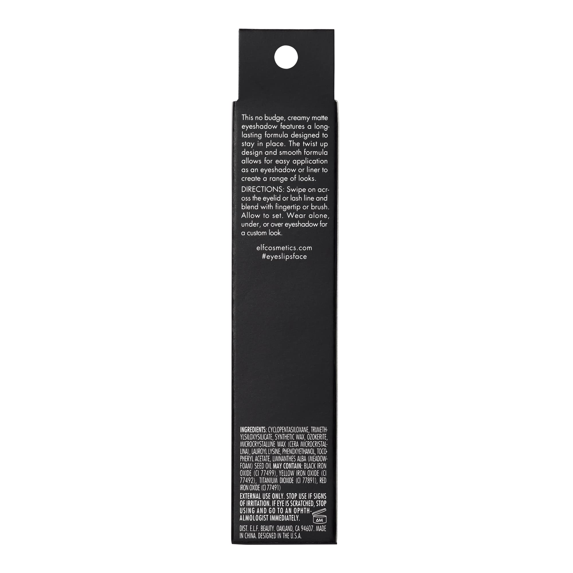 e.l.f. Cosmetics No Budge Matte Eyeshadow Stick - Long-Wear Cream Shadow in Cool Beans 3