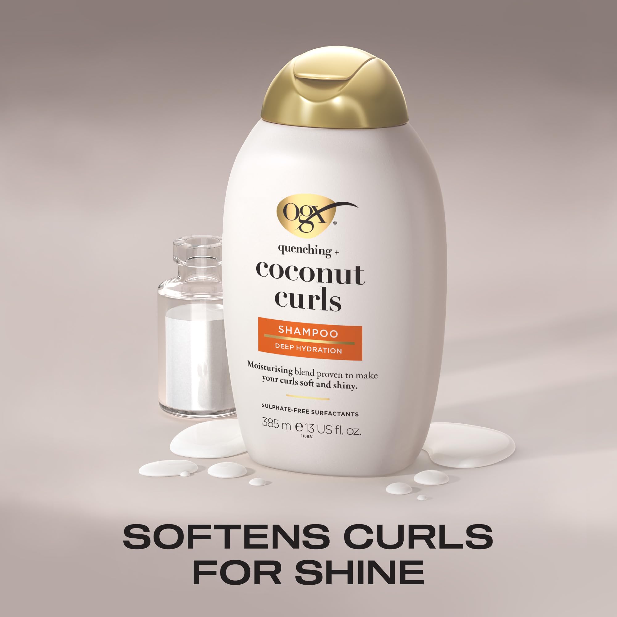 OGX Kokosnuss-Shampoo für lockiges Haar 385 ml Sulfatfreie Tenside 3