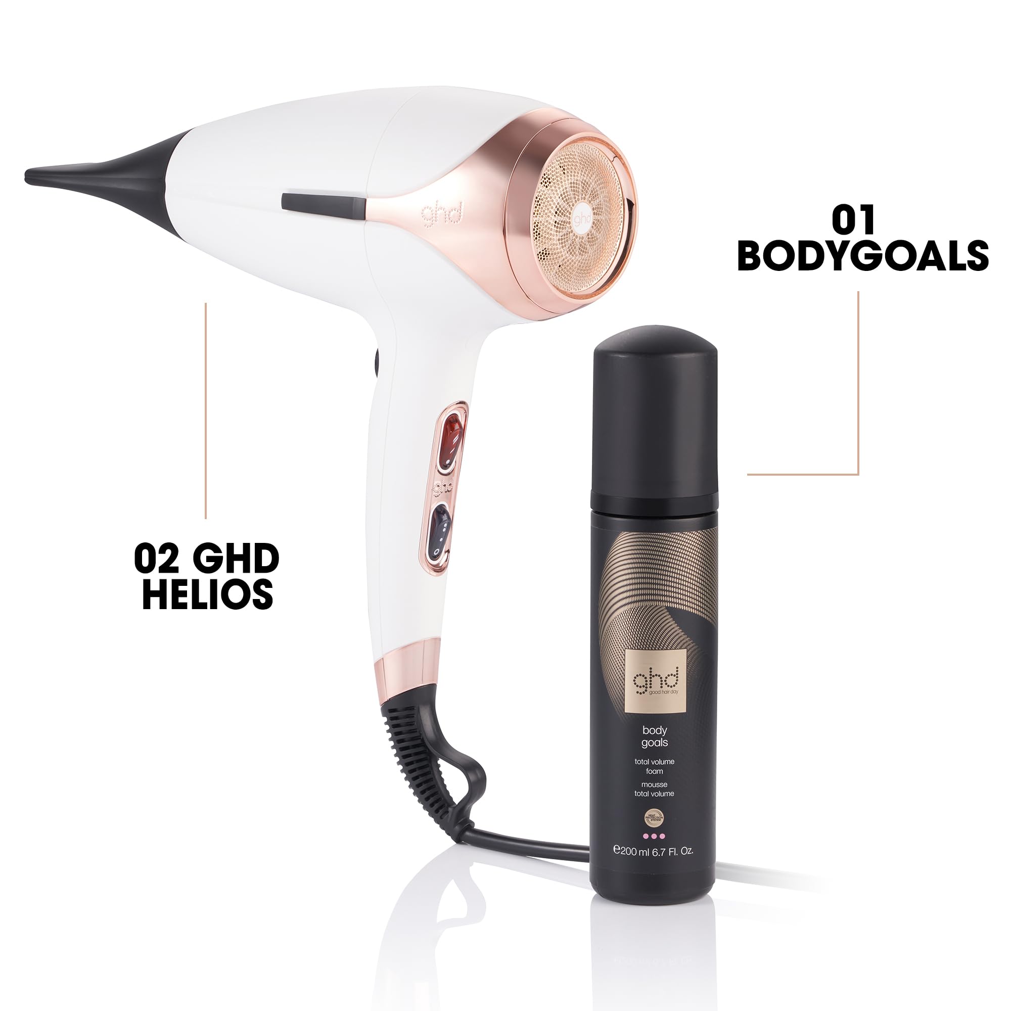 ghd Helios Professional Hair Dryer in White - Lightweight, Fast Styling 6