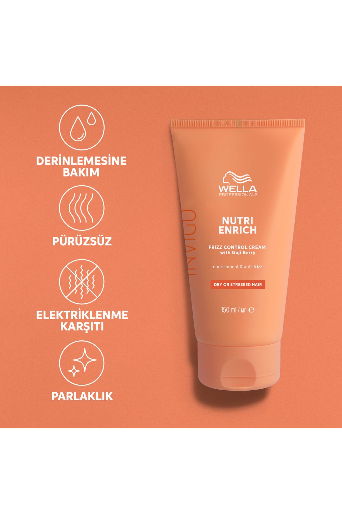 Wella Professionals Invigo Nutri Enrich Frizz Control Cream for Dry Hair