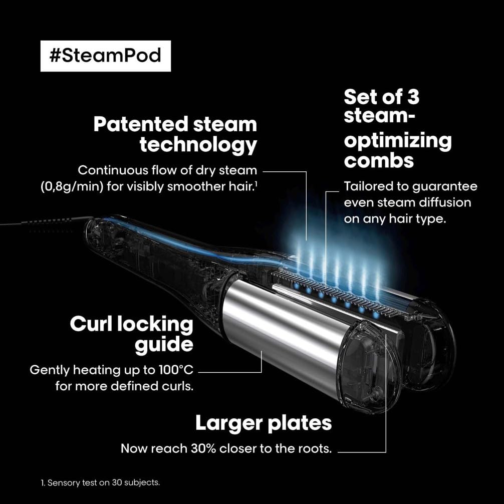 L'Oréal Professionnel Steam Hair Straightener & Styling Tool for All Hair Types 4