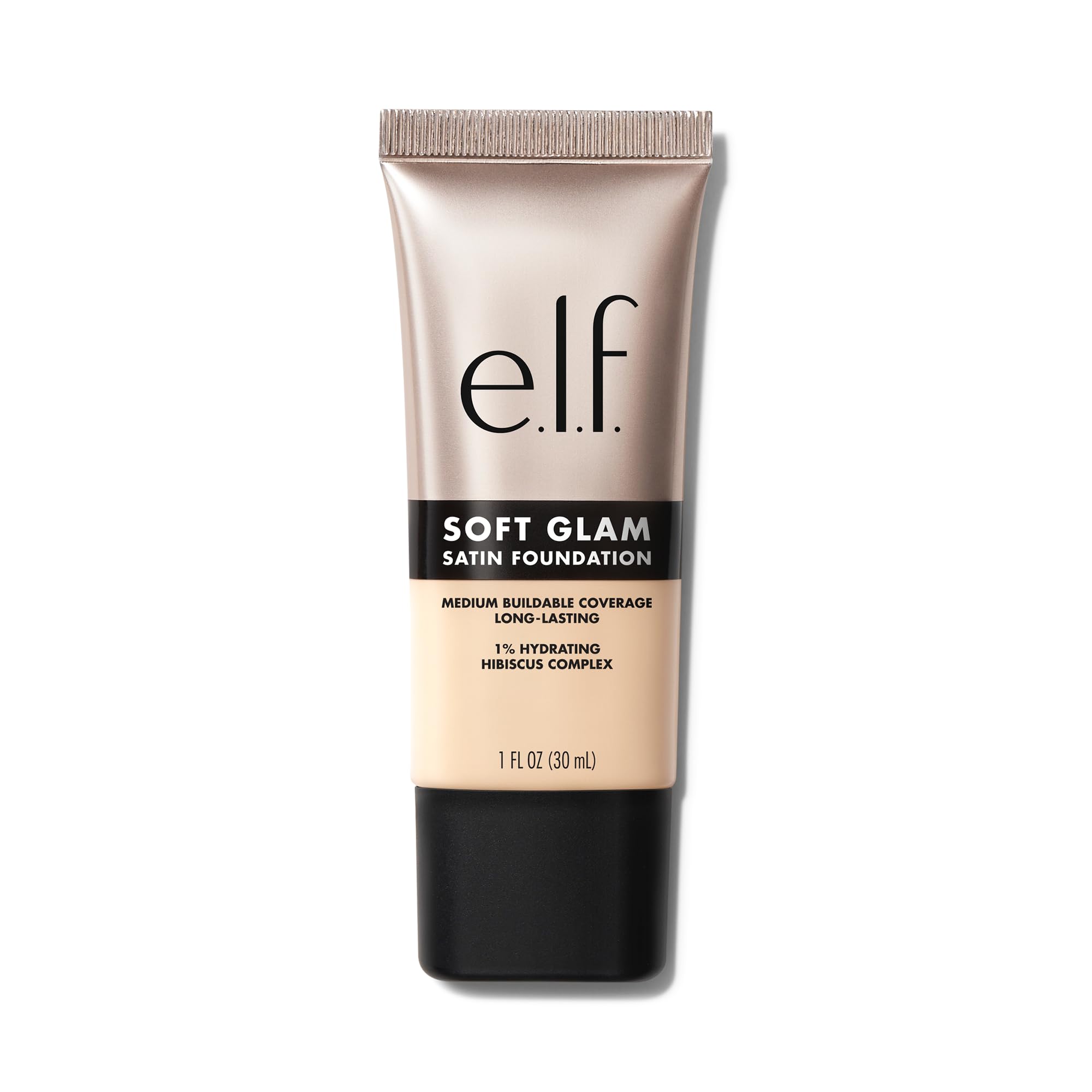 e.l.f. Soft Glam Satin Foundation - Medium Buildable Coverage, Long-Lasting, 10 Fair Cool 3