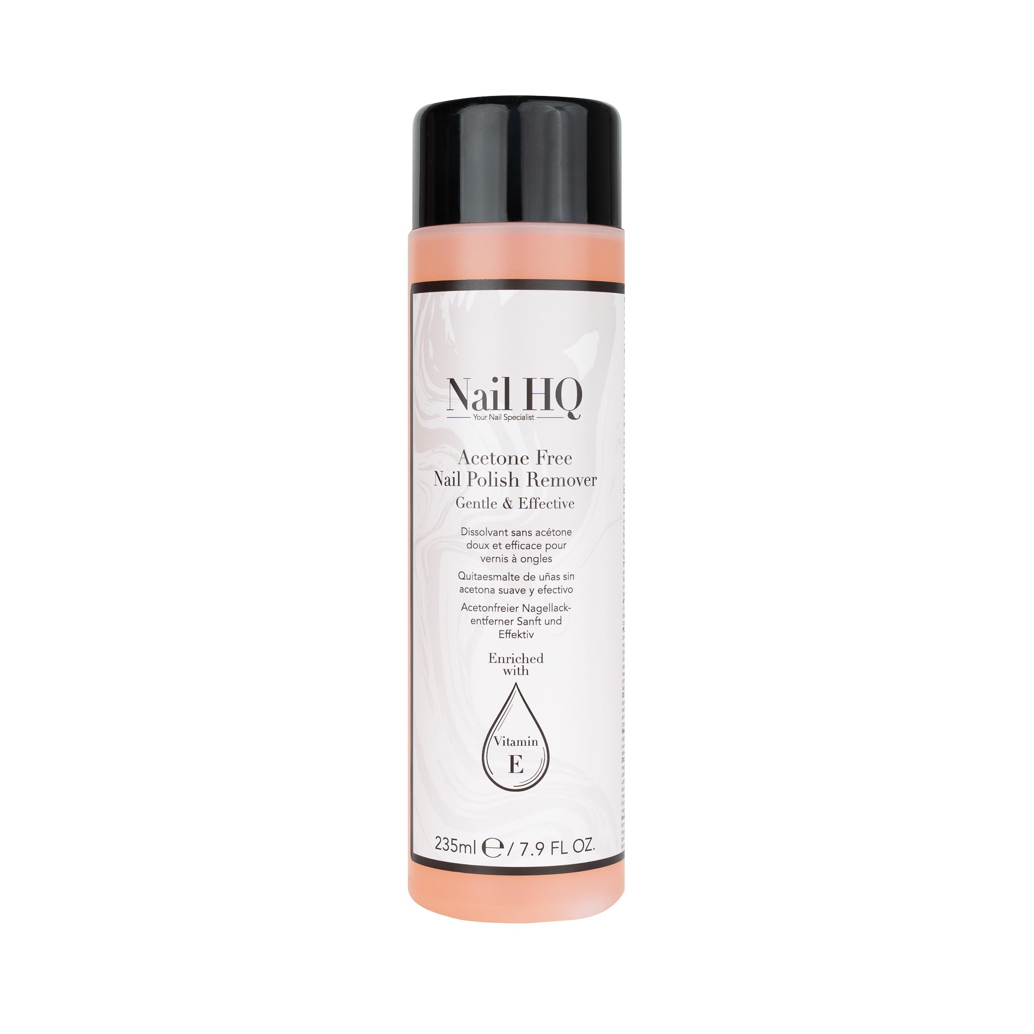 NAIL HQ Acetone-Free Nail Polish Remover with Vitamin E & Panthenol, 235ml