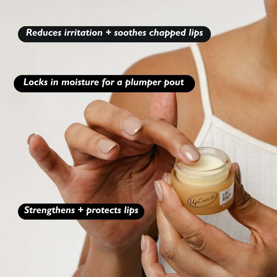 UpCircle Lippenbalsam mit Hanfsamenöl und Sheabutter, 15 ml – Feuchtigkeitsspendend und aufpolsternd 4