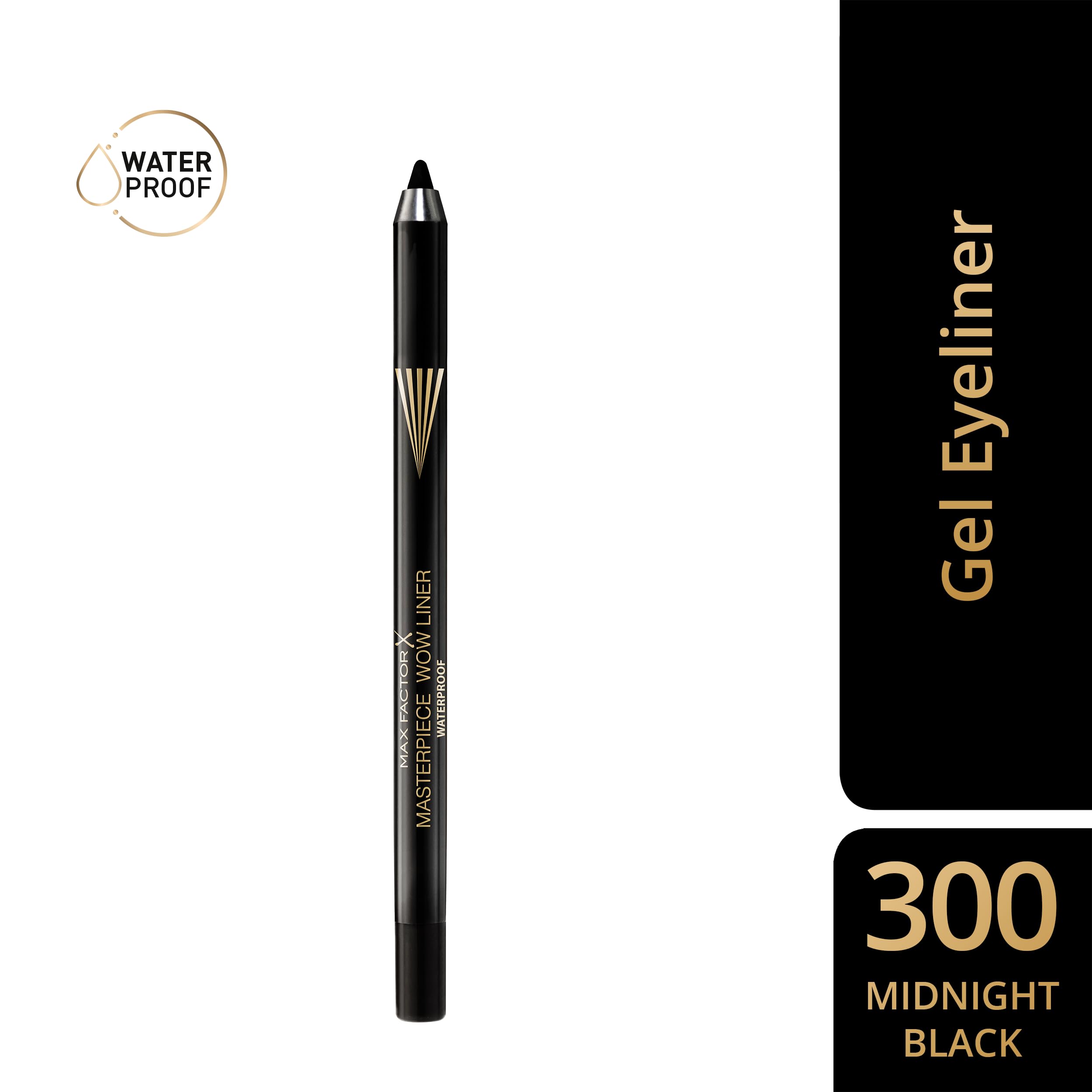 Max Factor Masterpiece Wow Liner - 300 Midnight Black, 24-Hour Waterproof Eyeliner 4