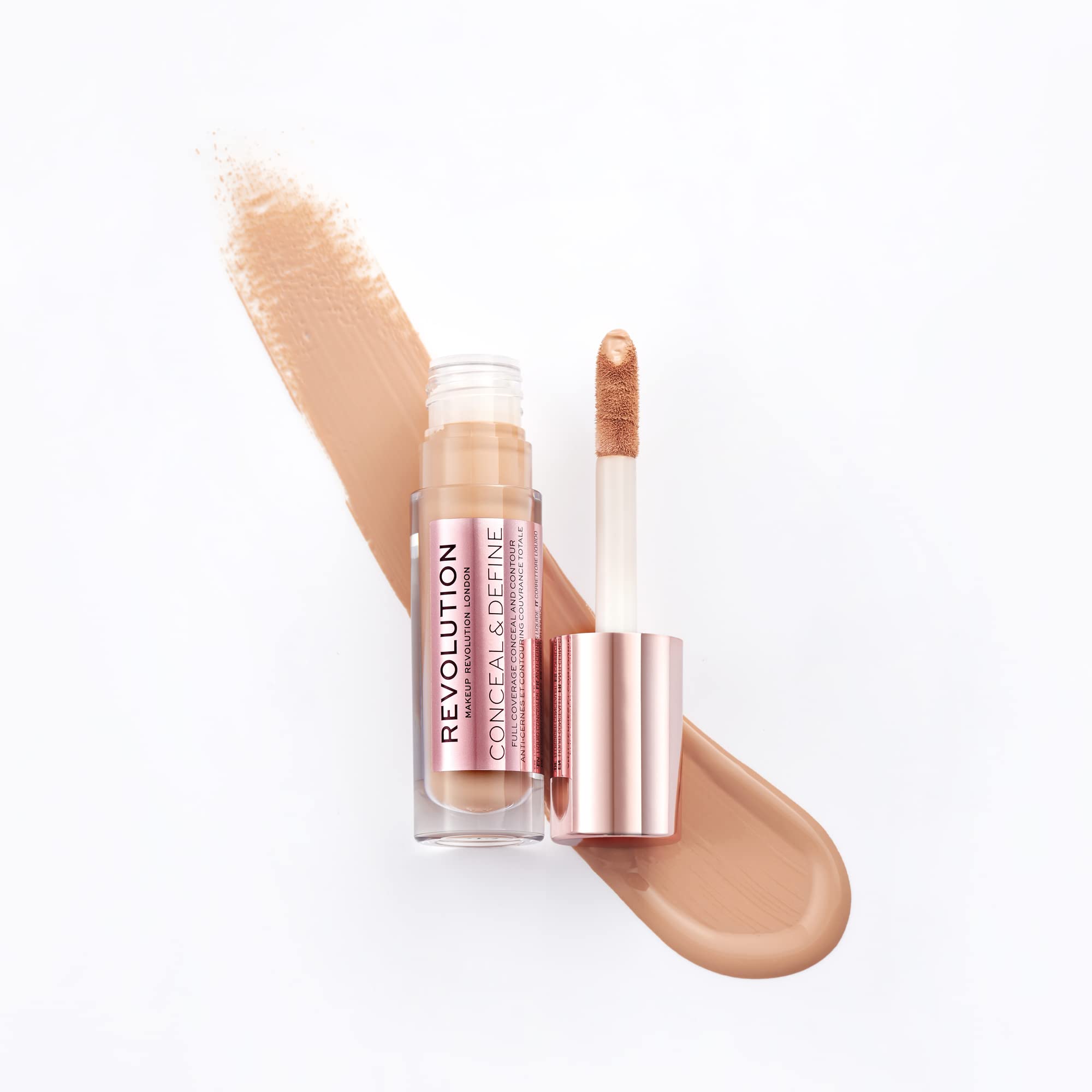 Revolution Conceal & Define Concealer, Full Coverage, Matte Finish, Shade C10, 4g 3