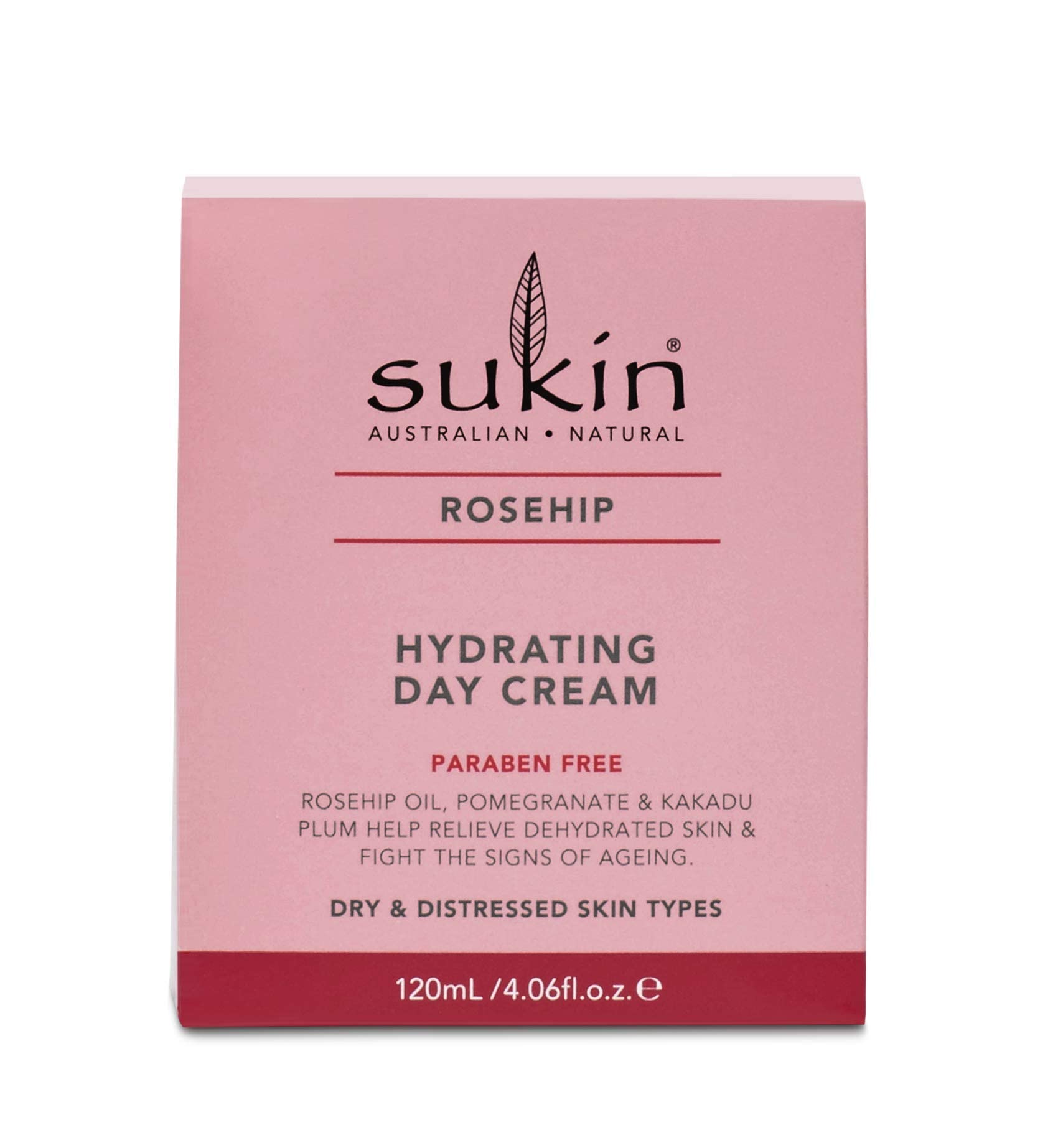 Sukin Hydrating Day Cream with Rosehip Oil and Pomegranate 120ml