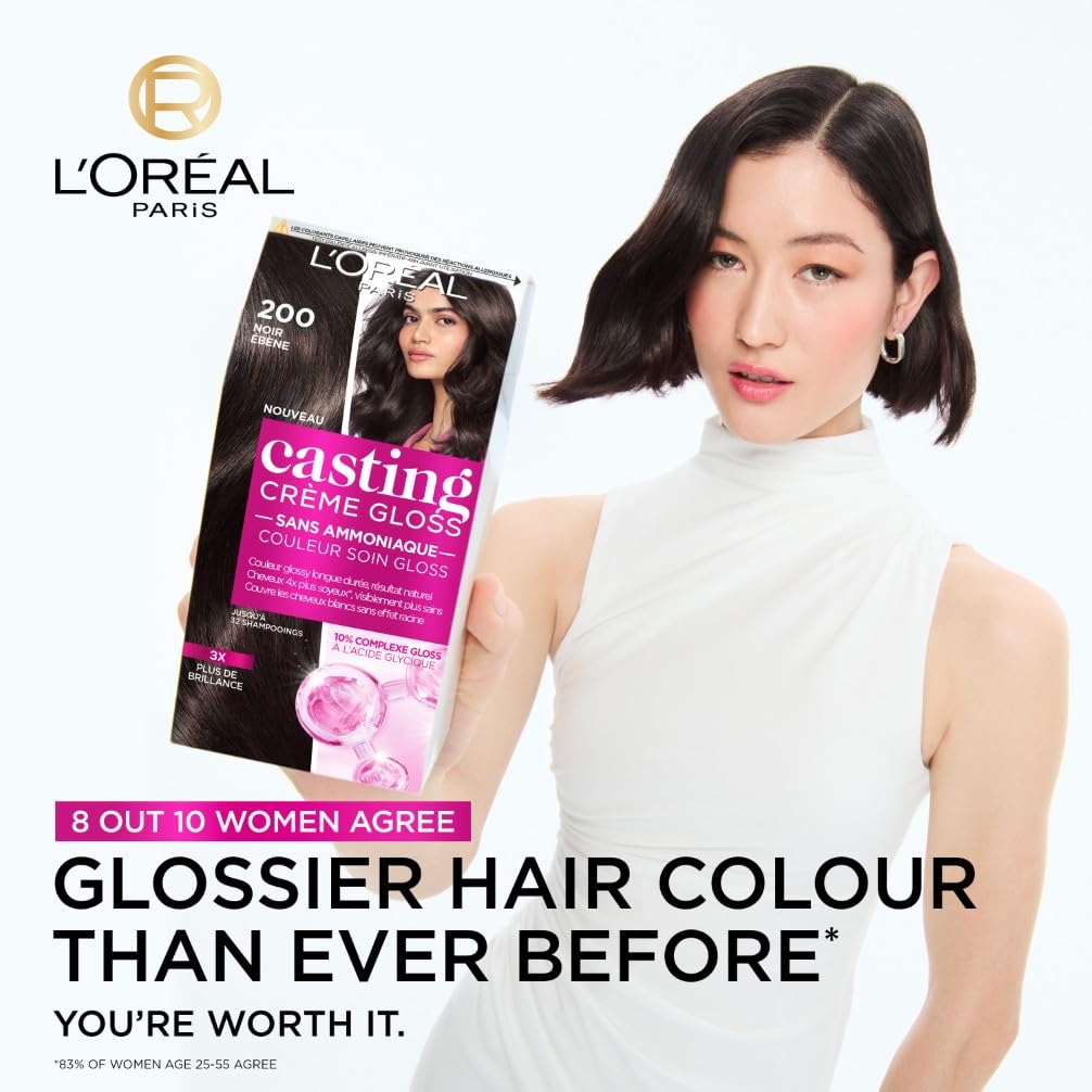 L’Oréal Paris Casting Crème Gloss Ammonia Free Semi-Permanent Hair Dye 518 Hazelnut Moccaccino