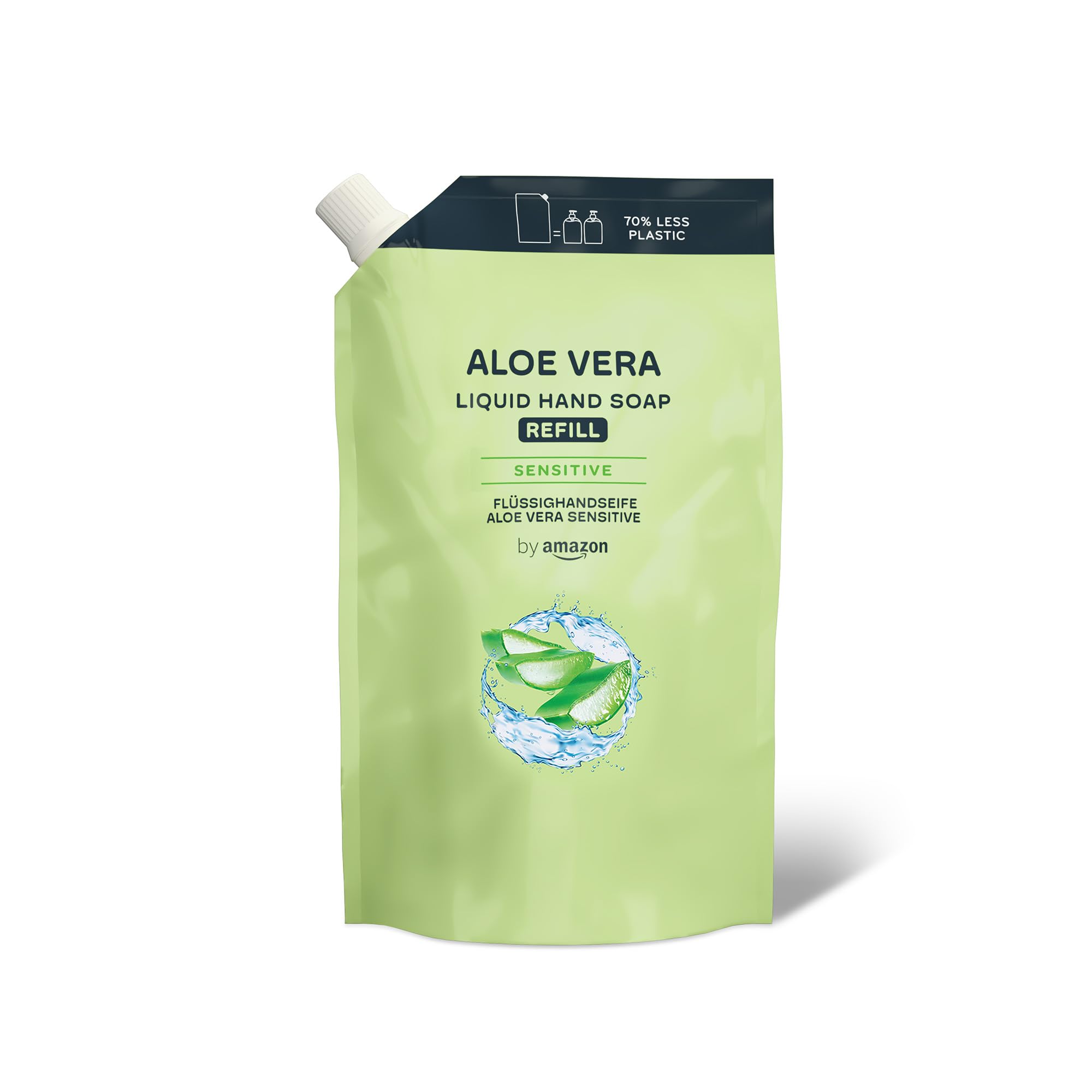 by Amazon Aloe Vera Hand Soap Refill, 2 x 1000ml - Moisturizing & Gentle Cleanse