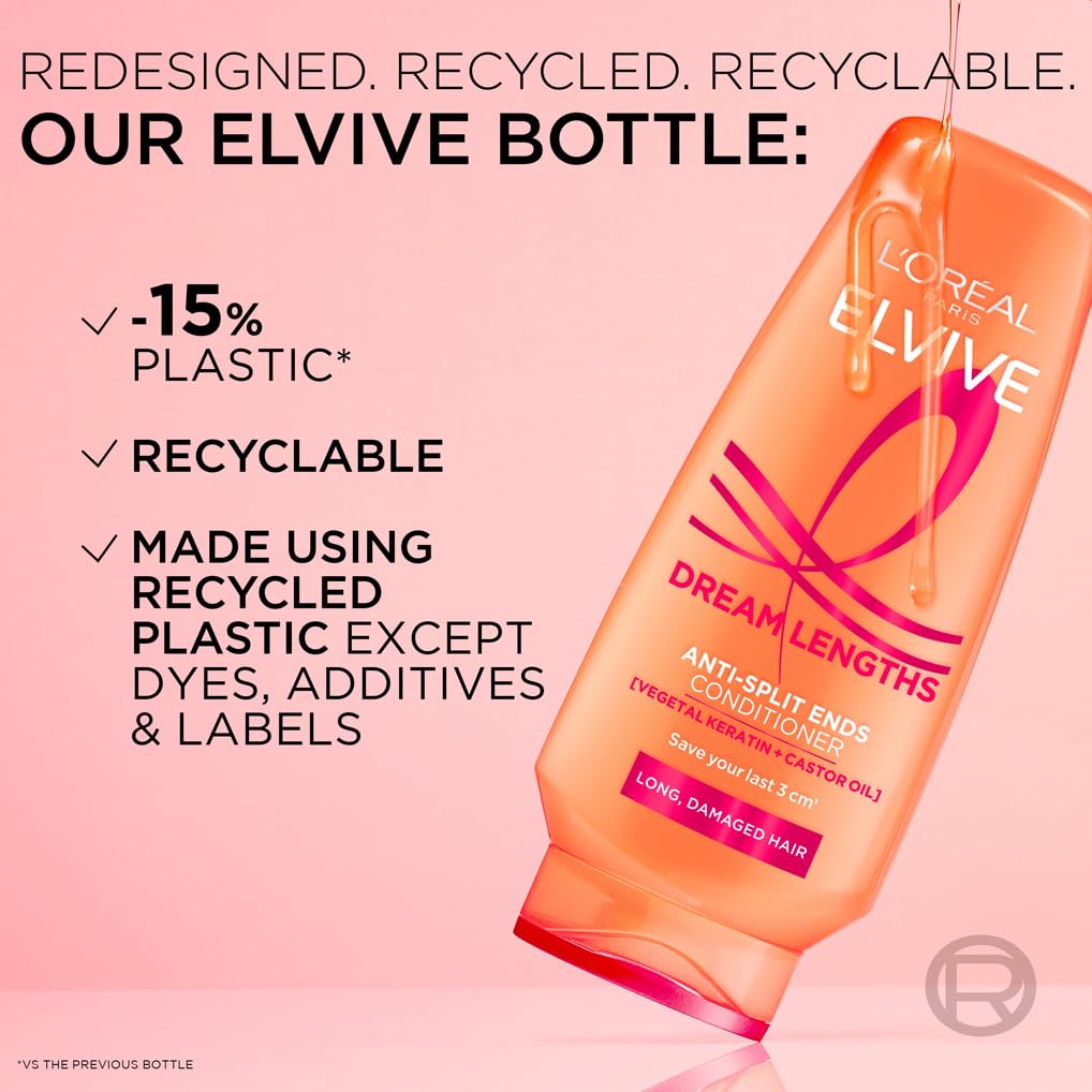 L'Oréal Paris Elvive Dream Lengths Anti-Split Ends Conditioner with Vegetal Keratin & Castor Oil 7
