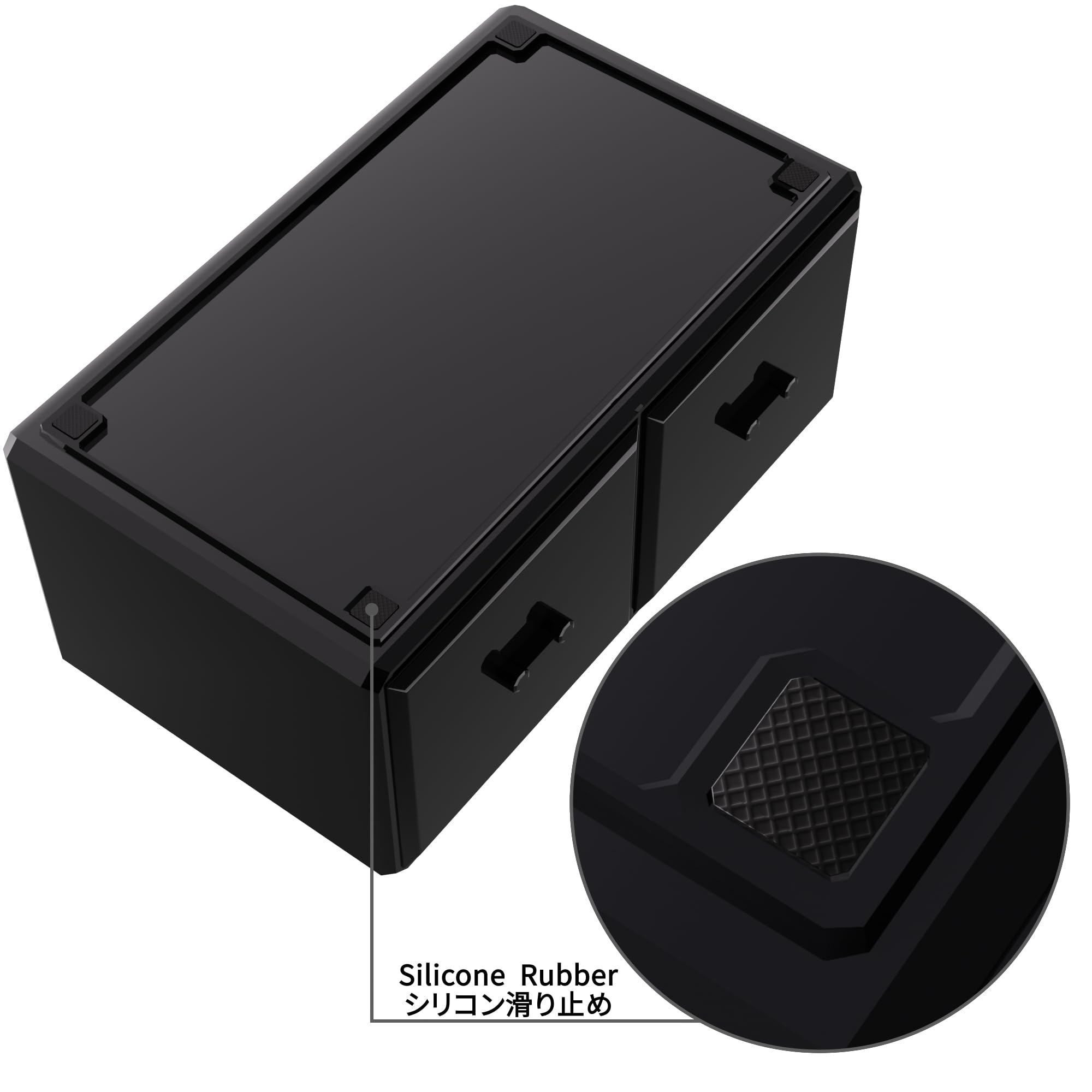 READAEER Acrylic Makeup Cosmetic Organiser Storage Drawers Display Case with 4 Compartments 3