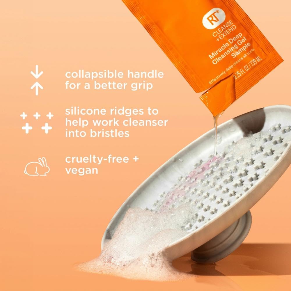 Real Techniques Miracle Brush Cleansing Palette with Silicone Ridges for Deep Cleaning 3