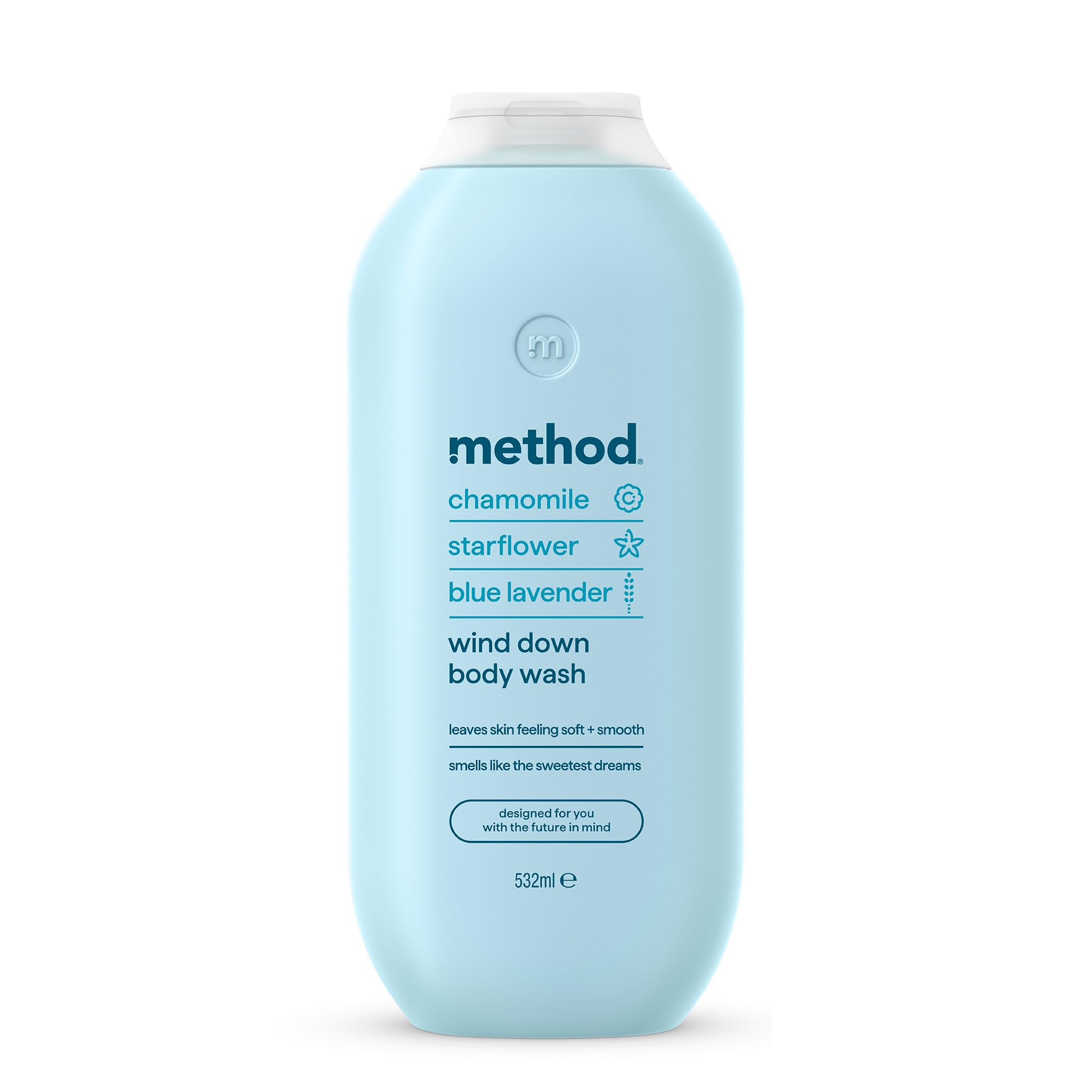Method Body Wash Wind Down Shower Gel with Chamomile, Starflower and Blue Lavender