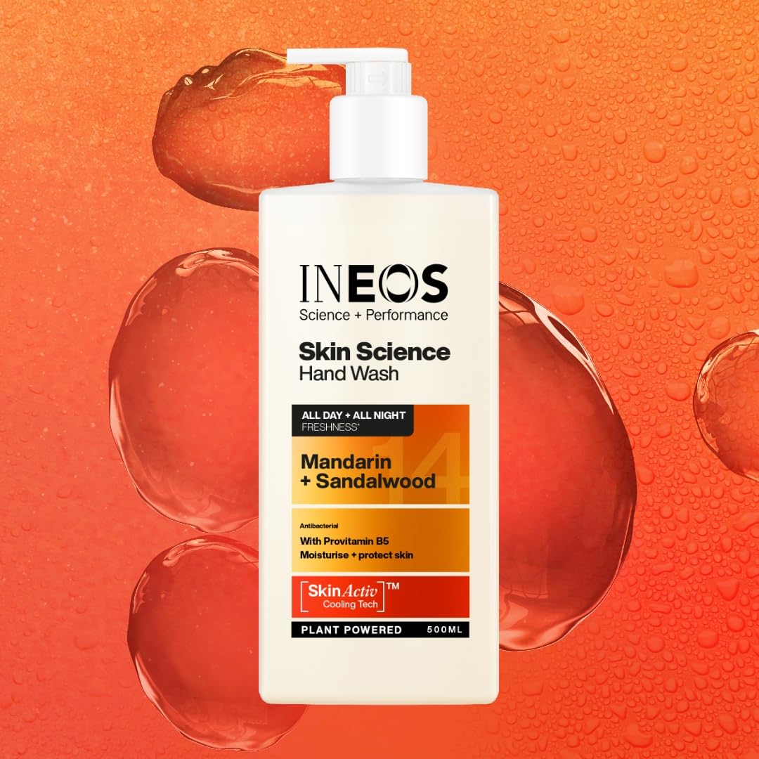 INEOS Skin Science Hand Wash with Provitamin B5 - Mandarin + Sandalwood - 500ml 3