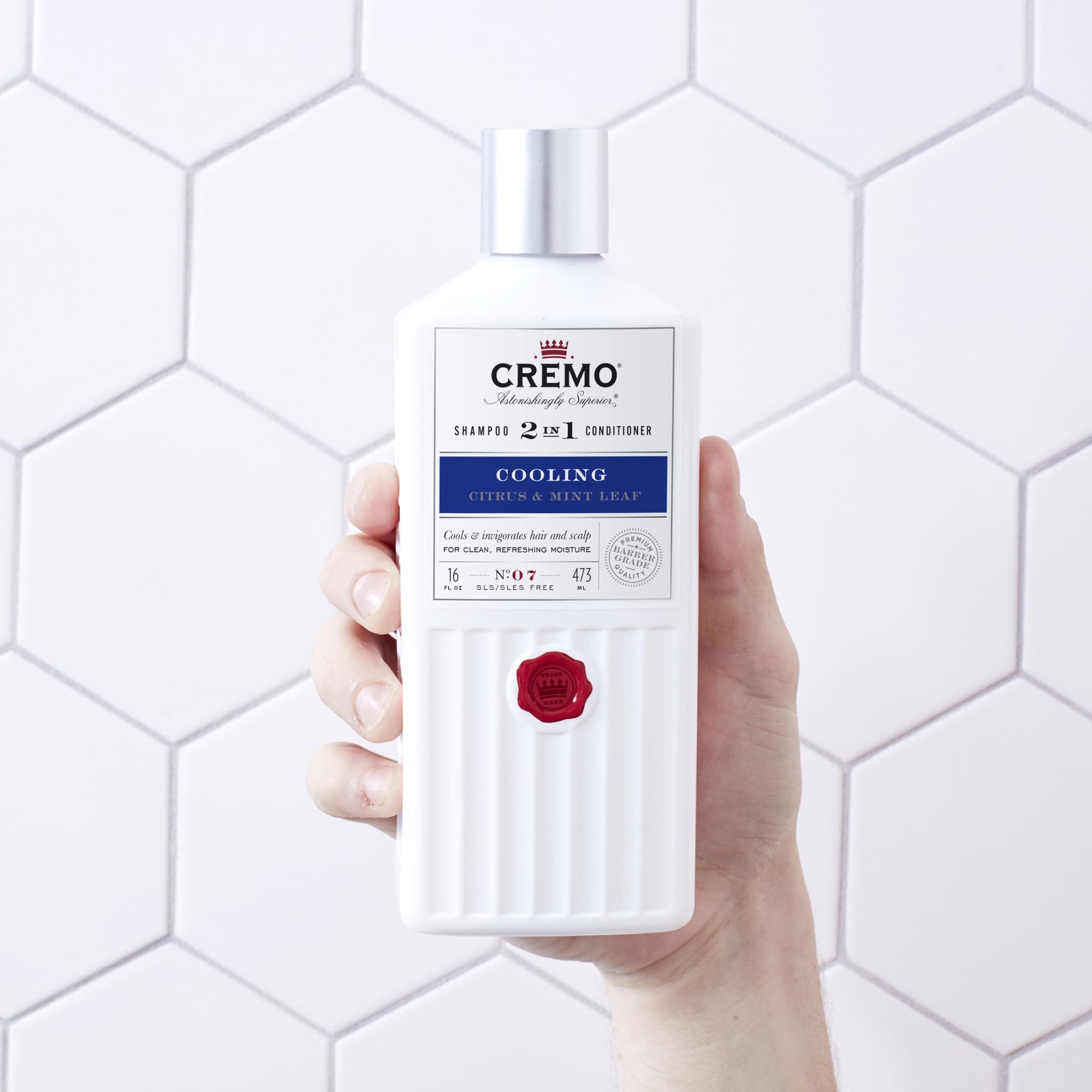 CREMO Barber Grade 2 in 1 Shampoo & Conditioner For Men - Cooling Citrus Scent 6