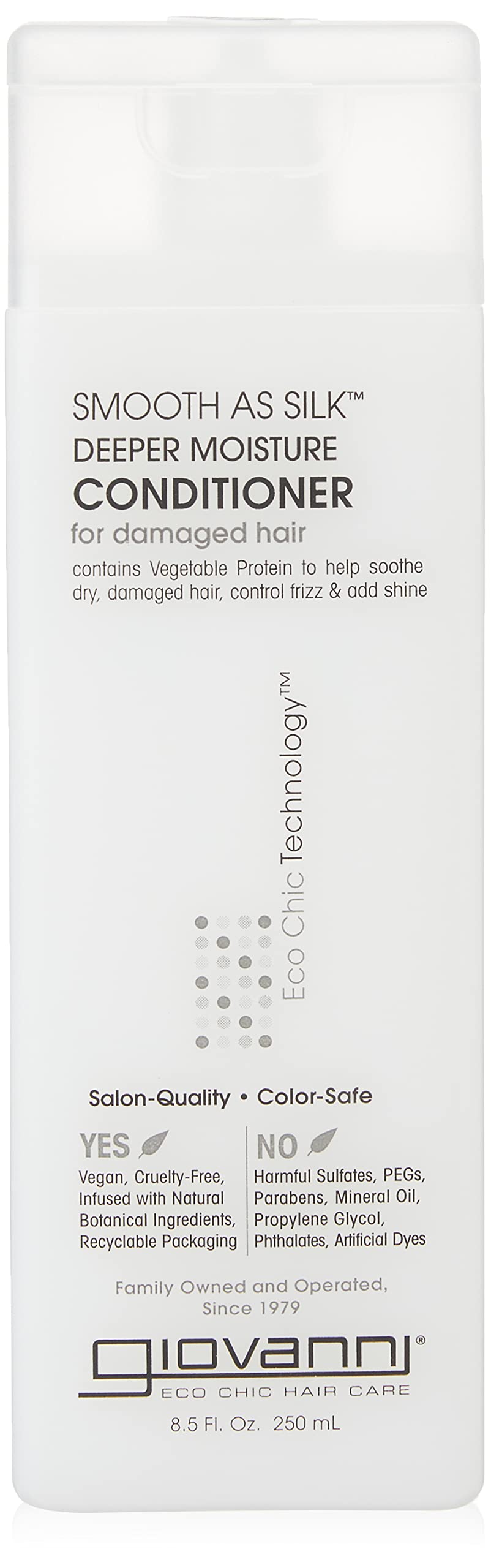 Giovanni Smooth as Silk Conditioner for Manageability and Shine, 250 ml