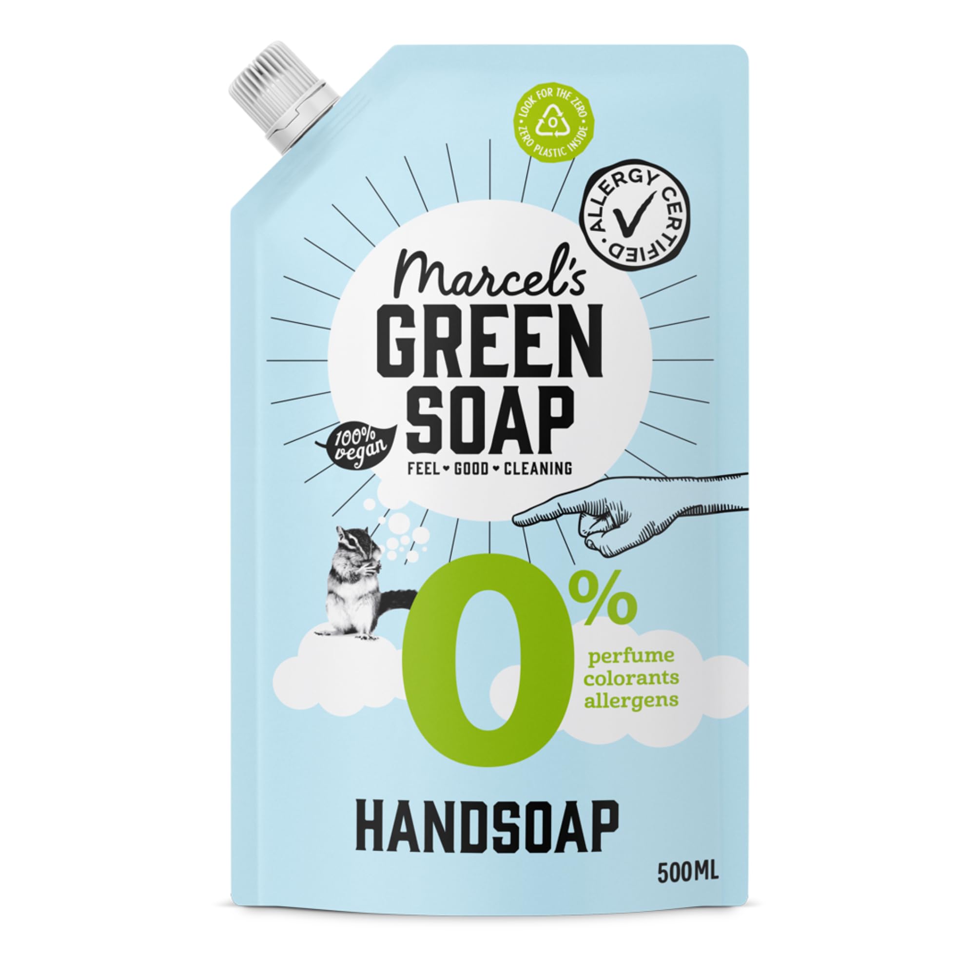 Marcel's Green Soap 0% Hand Soap Refill Pack with Glycerine for Sensitive Skin
