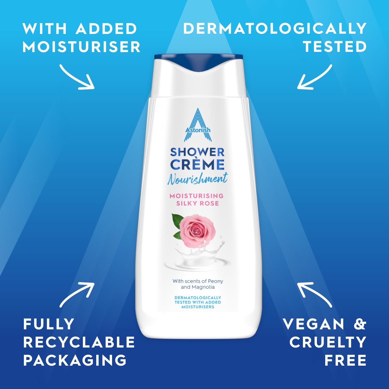 Astonish Shower Crème Silky Rose: Cleanses, Moisturises with Rose & Peony Fragrance 4