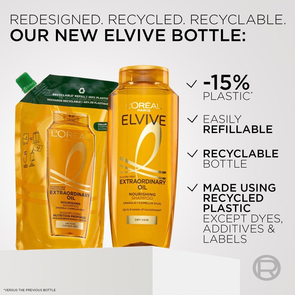 L'Oréal Paris Elvive Extraordinary Oil Nourishing Shampoo with Marula & Argan Oil 3