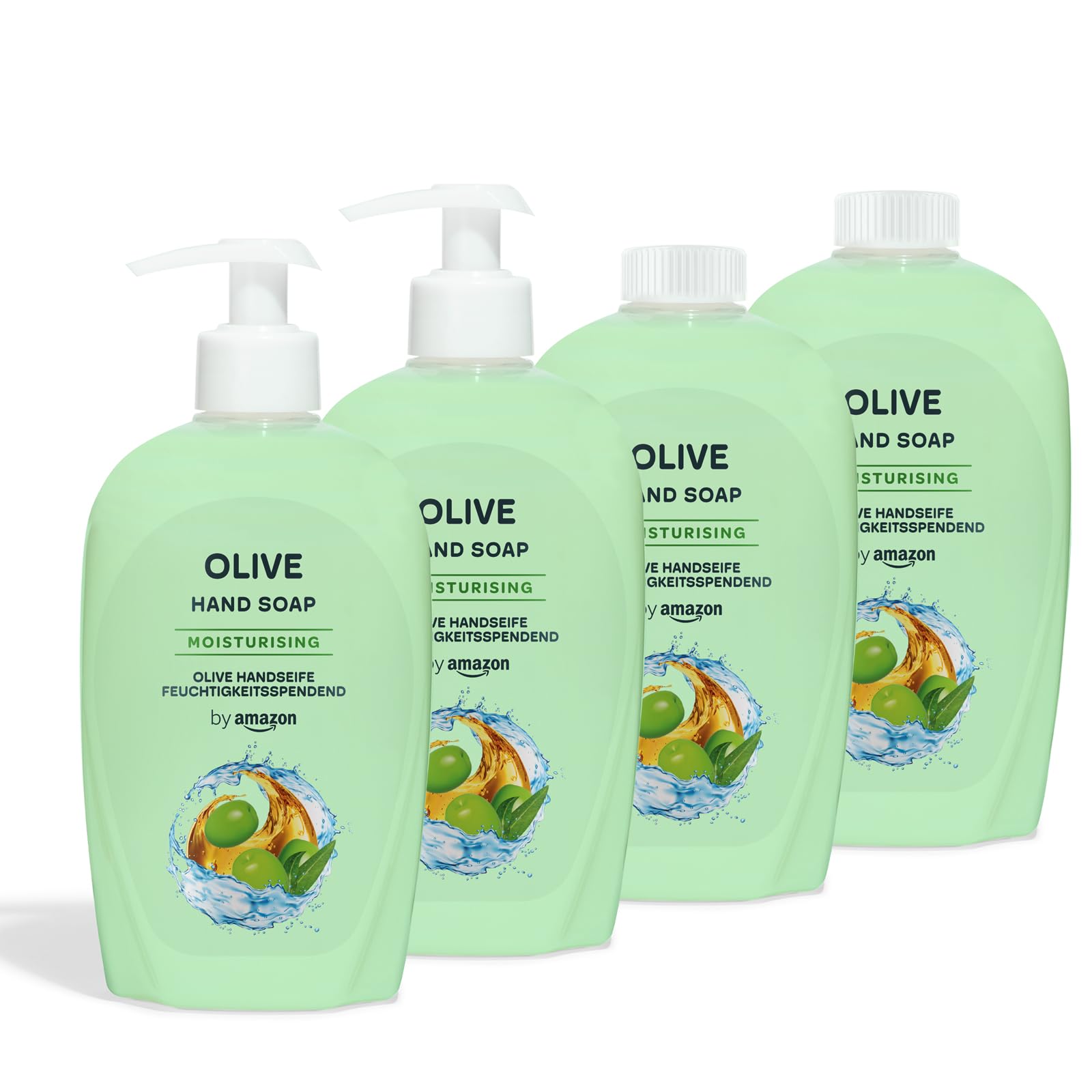 by Amazon Olive Hand Soap - 4 x 500ml Set with Moisturizing Care