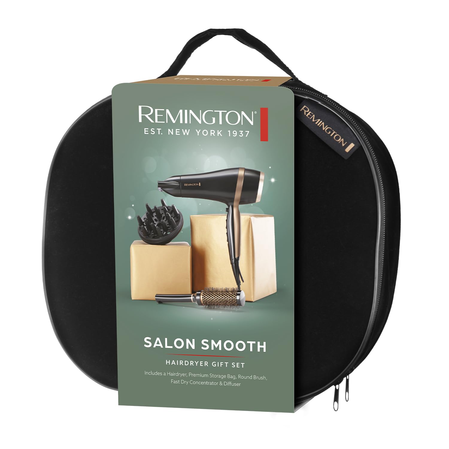 Remington Salon Smooth Hair Dryer Gift Set with Concentrator, Diffuser, and Brush 6