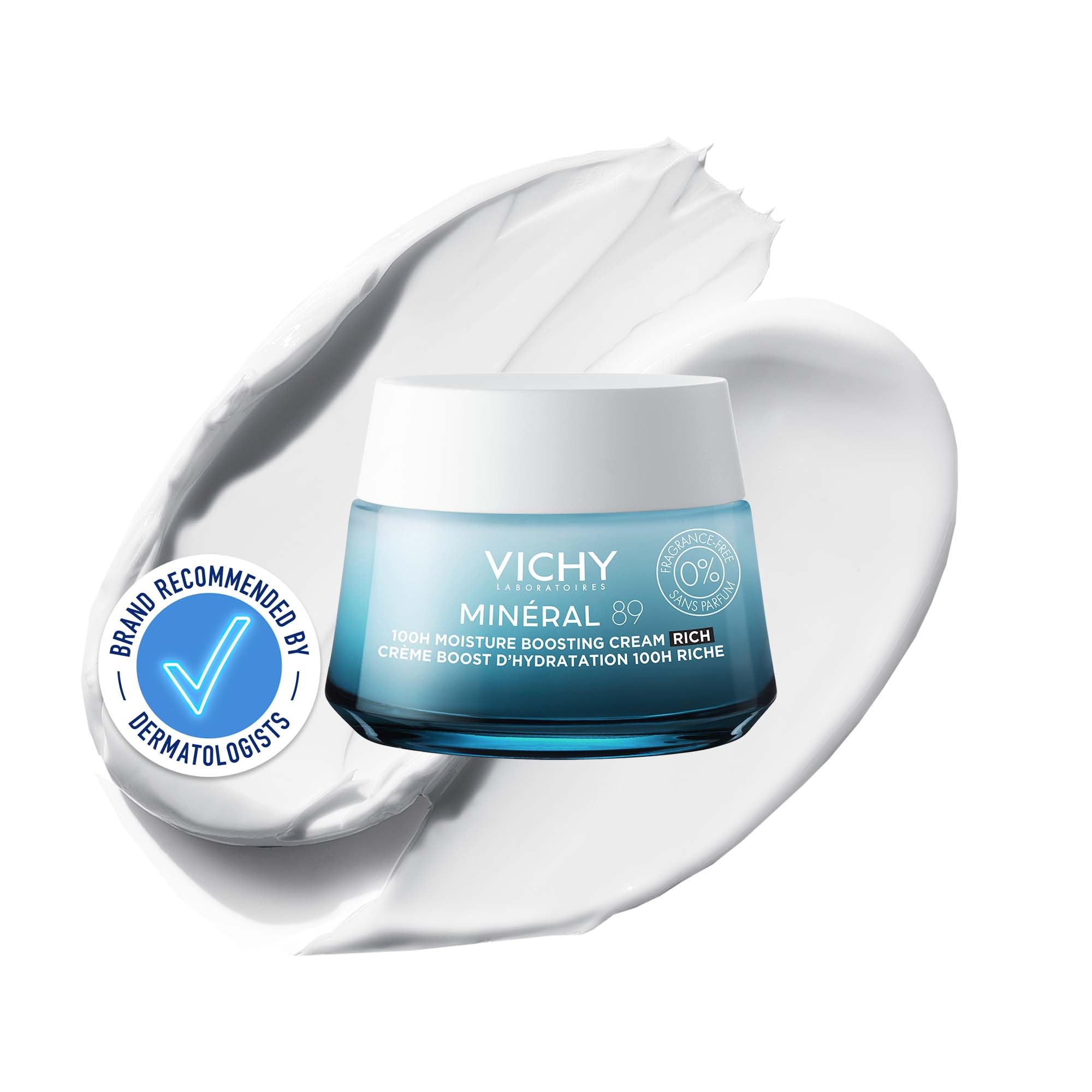 Vichy Minéral 89 100H Moisture Boosting Rich Cream with Hyaluronic Acid