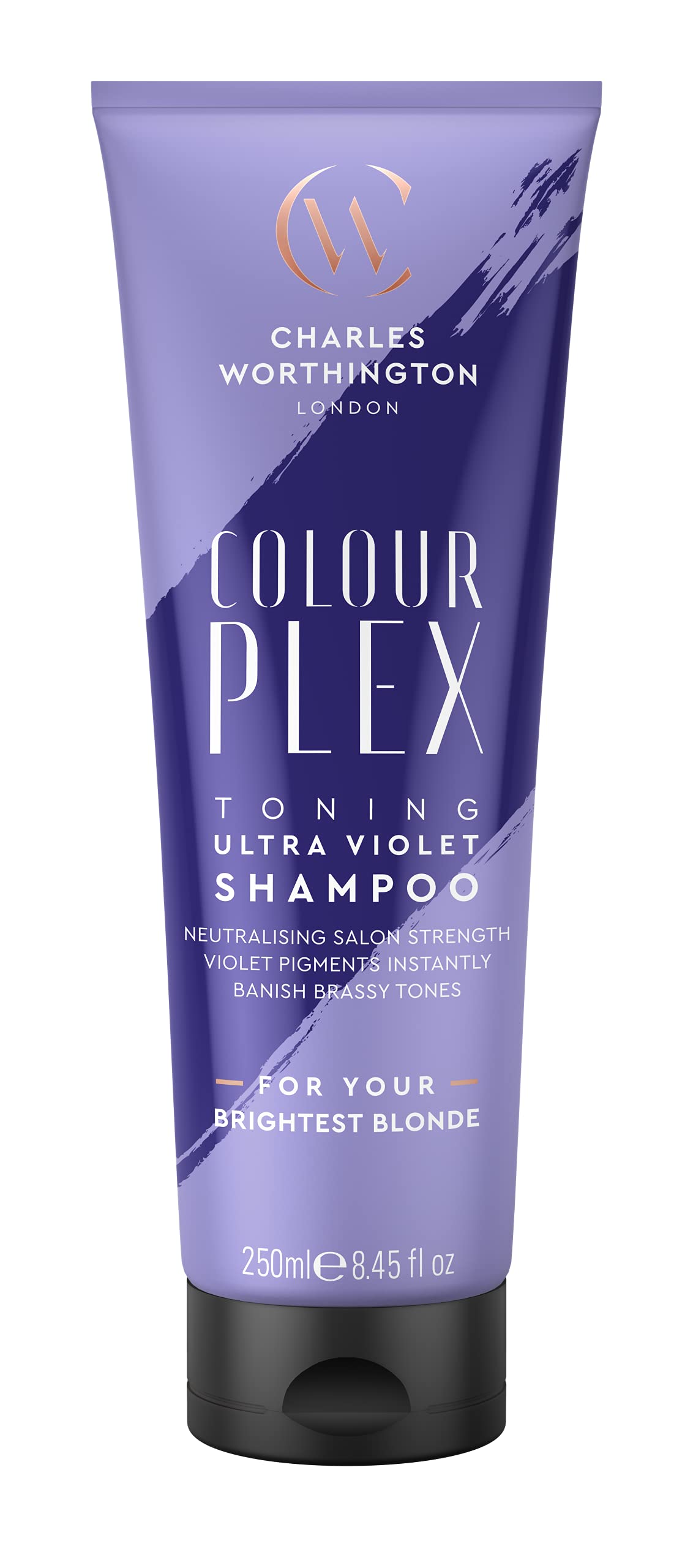 Charles Worthington Colour Plex Toning Ultra Violet Shampoo 250ml for Bright Blonde Hair