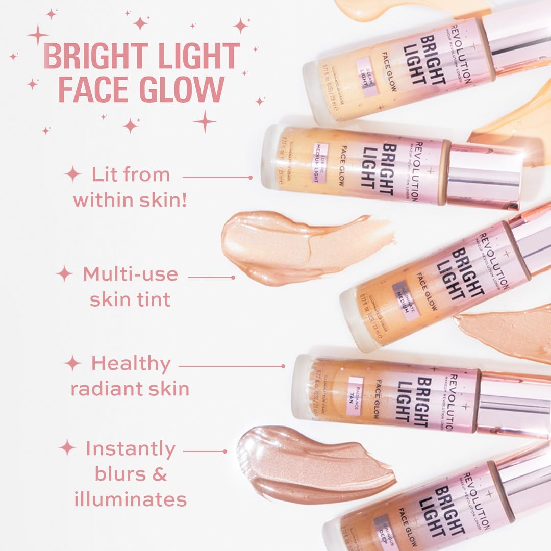 Revolution Beauty Bright Light Face Glow Skin Tint für einen strahlenden Teint und einen ebenmäßigen Teint 5