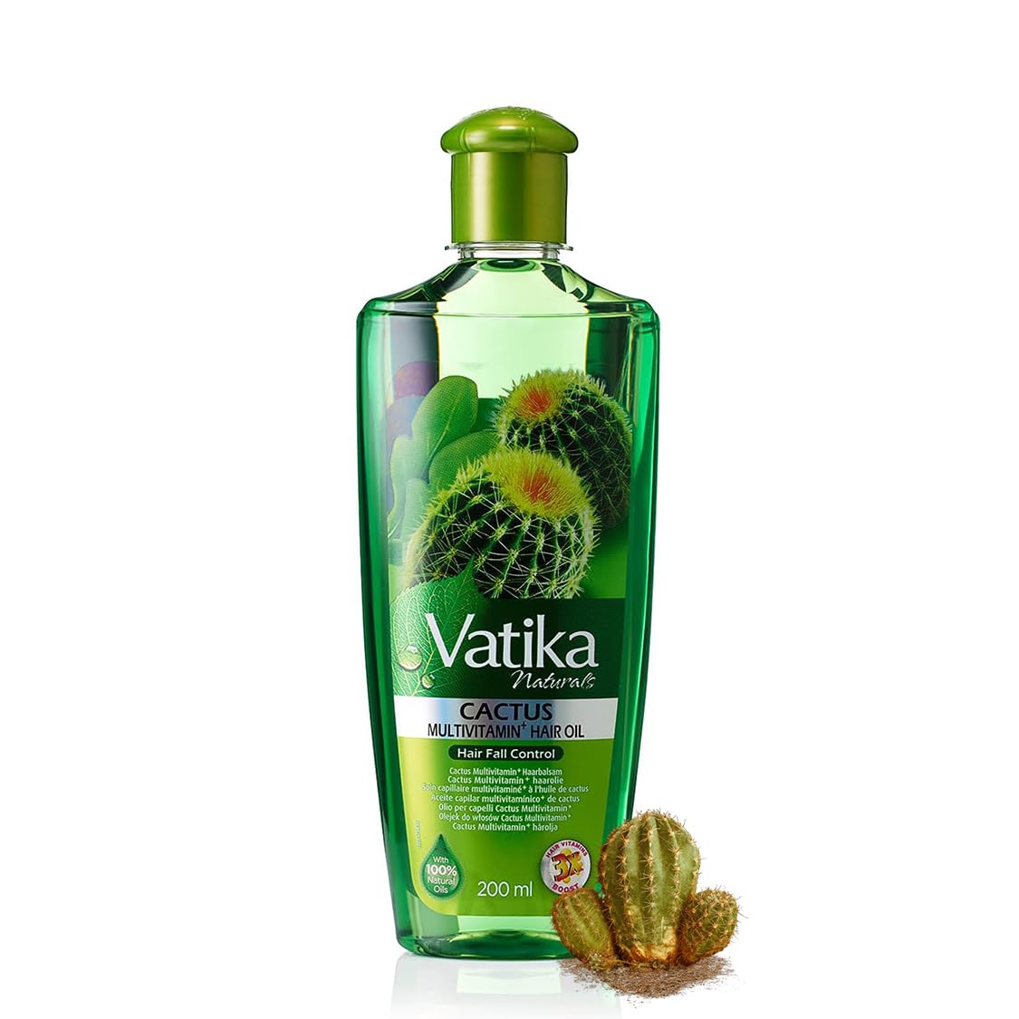 Vatika Naturals Cactus Enriched Hair Oil for Hair Fall Control 200 ml