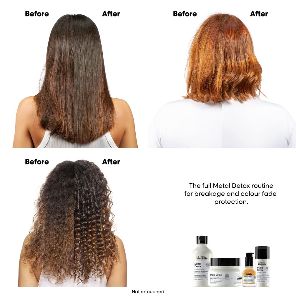 L’Oréal Professionnel Metal Detox Shampoo 100ml - Sulphate-Free, Vegan Travel Size for Colour Fade & Breakage Prevention 3