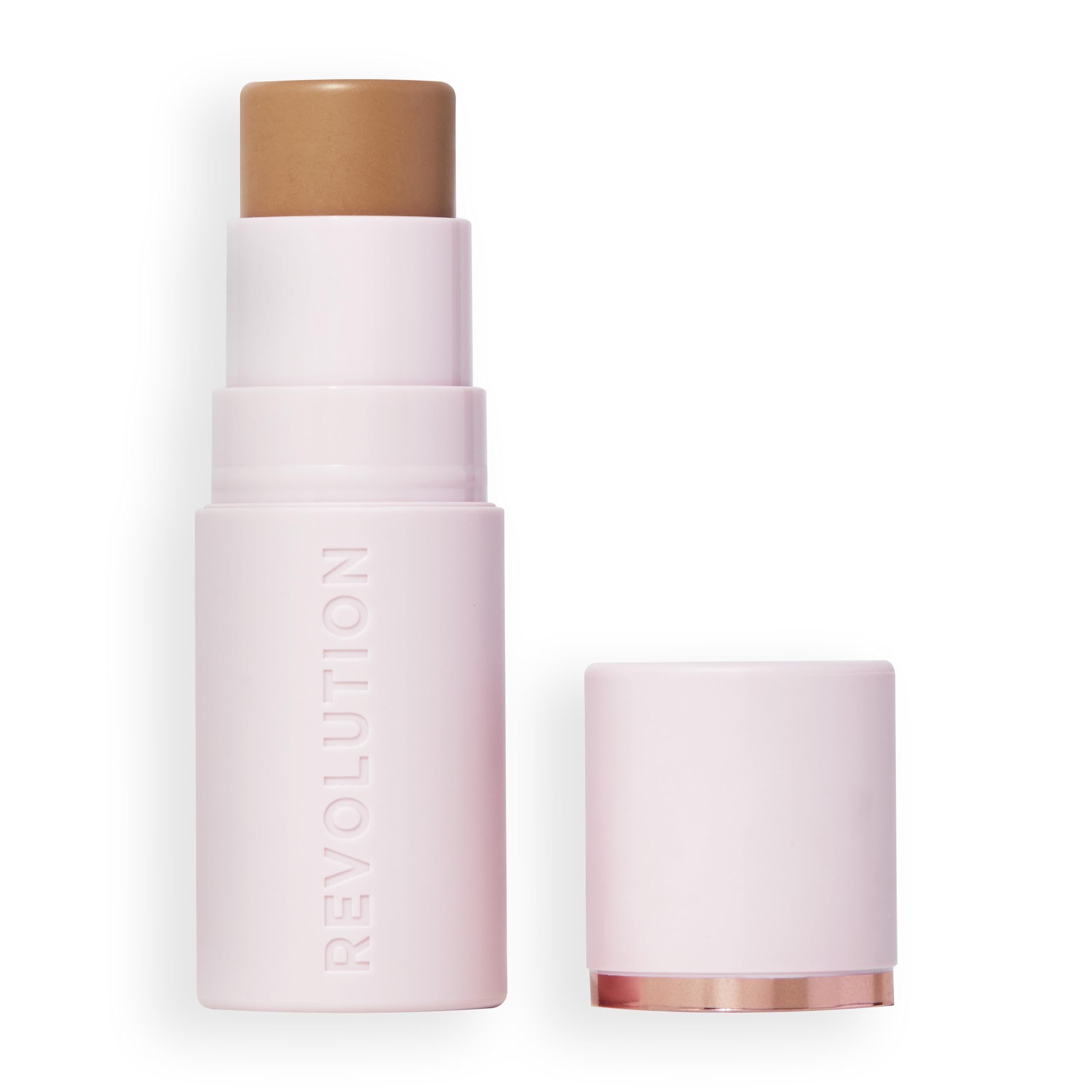 Revolution Skin Silk Bronzer Stick, aufbaubare Farbe für Wangen, Augen und Lippen, Creme-zu-Puder-Formel, vegan und tierversuchsfrei, heller, sonnengeküsster Teint, 4,5 g