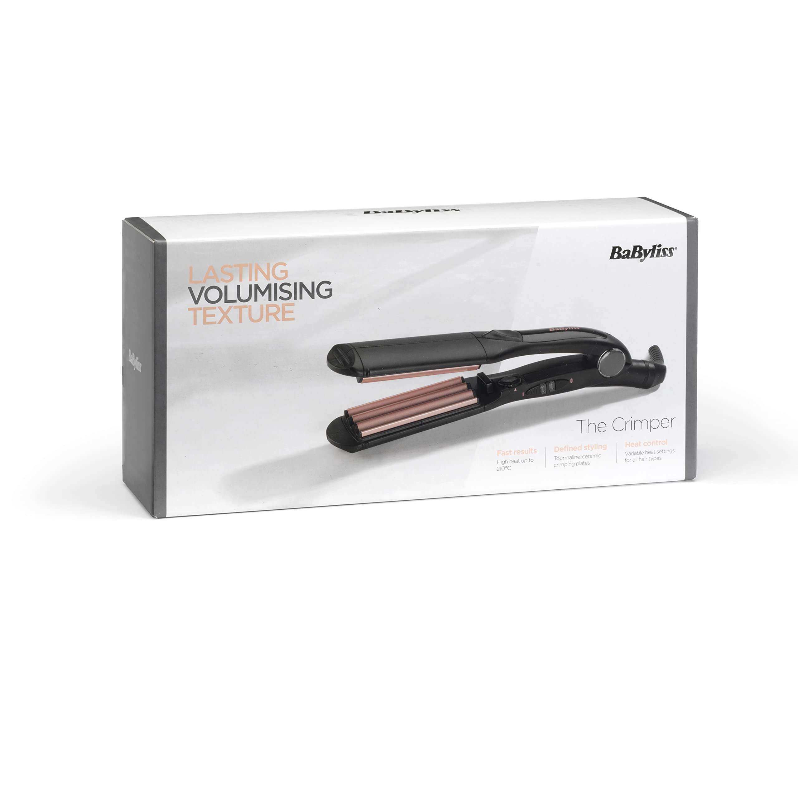 BaByliss Hair Crimper with Tourmaline Ceramic Coating and 10 Heat Settings 8