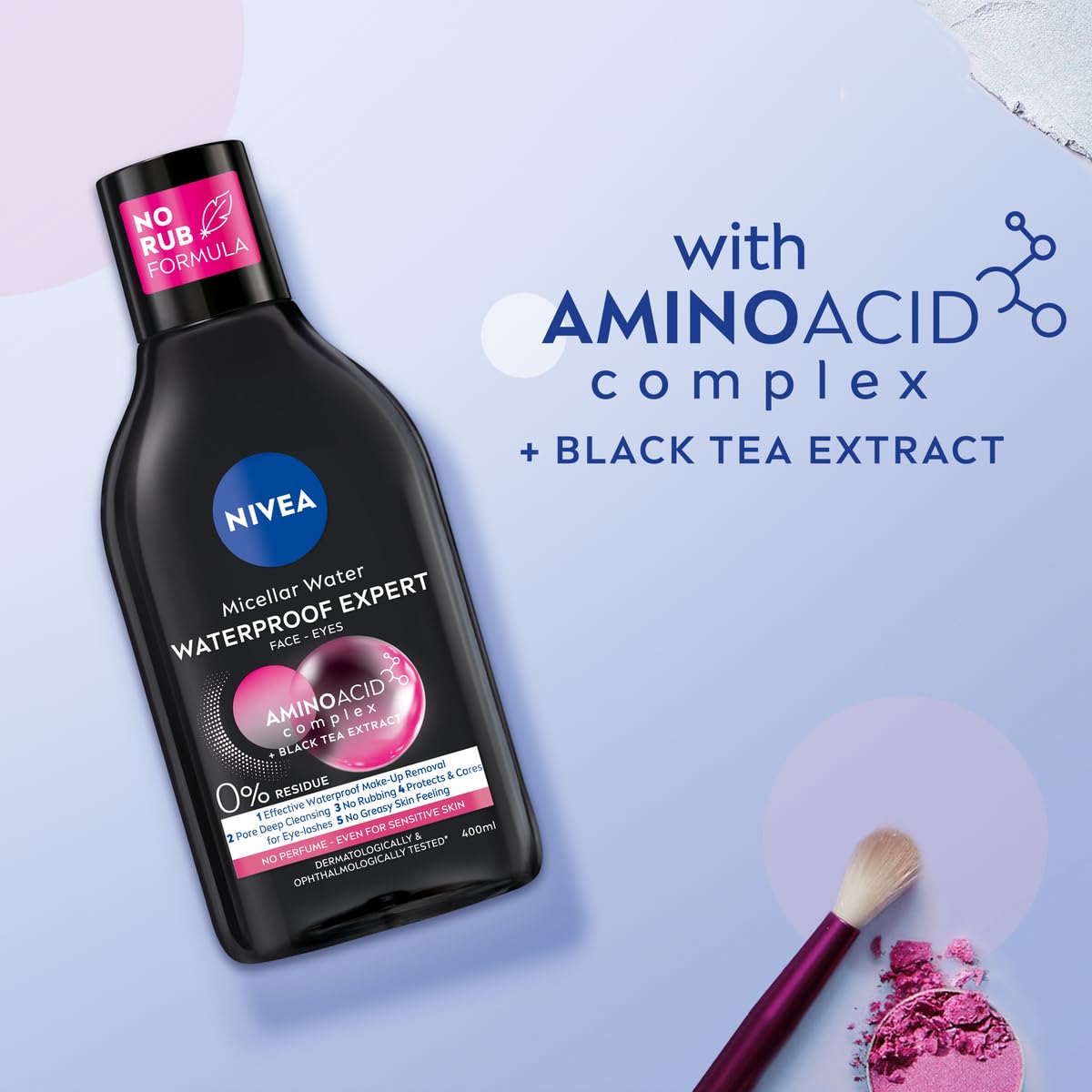 NIVEA MicellAIR Professional Micellar Water Make-Up Remover for Eyes & Lips (400ml) 3