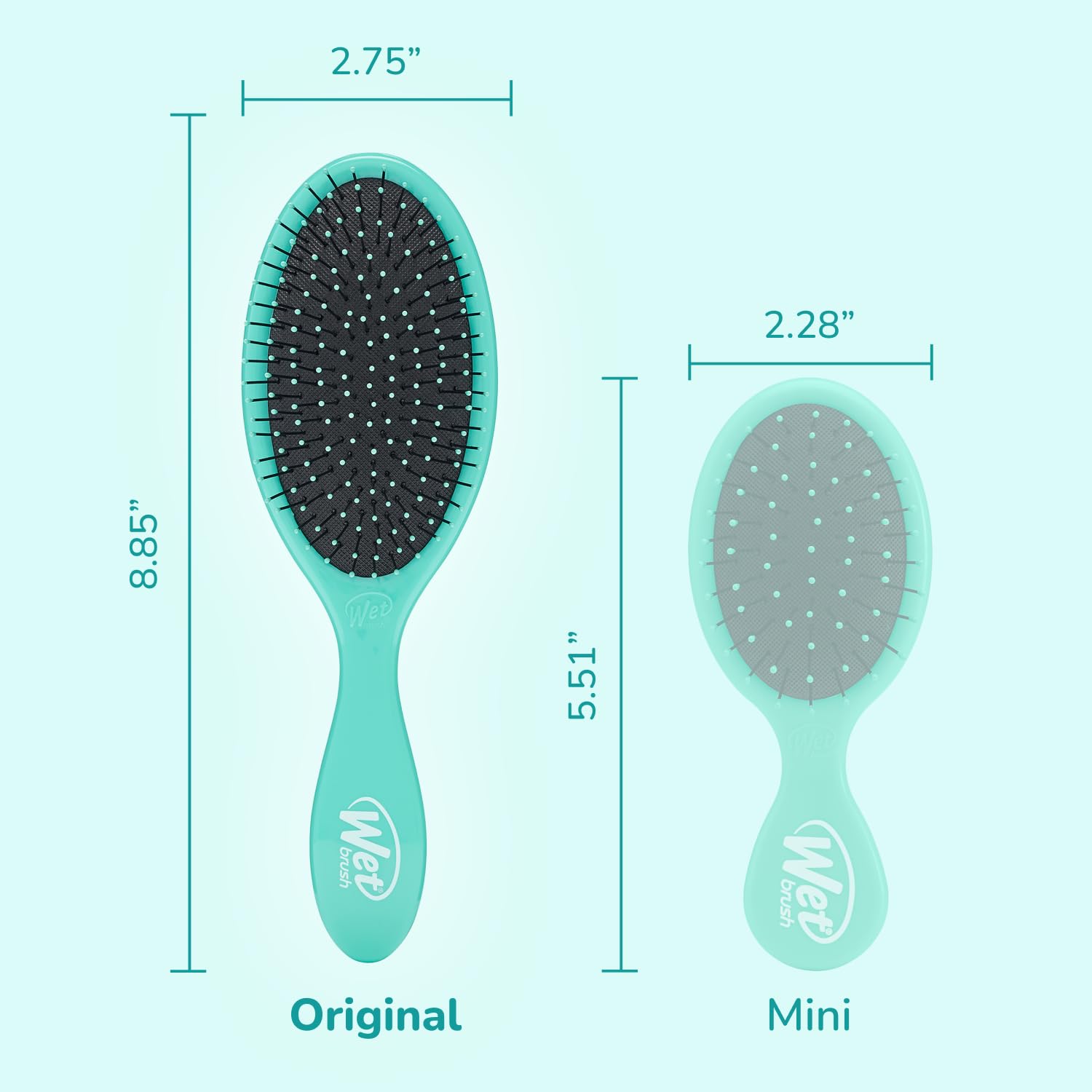 Wet Brush Original Detangler Hair Brush - Amazon Exclusive Aqua - Ultra-Soft IntelliFlex Bristles for Wet, Dry & Damaged Hair 6