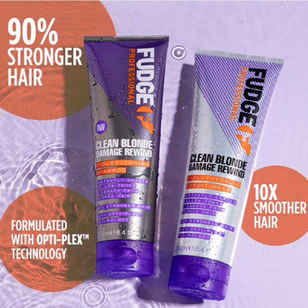Fudge Professional Clean Blonde Damage Rewind Purple Toning Shampoo for Blonde Hair 7