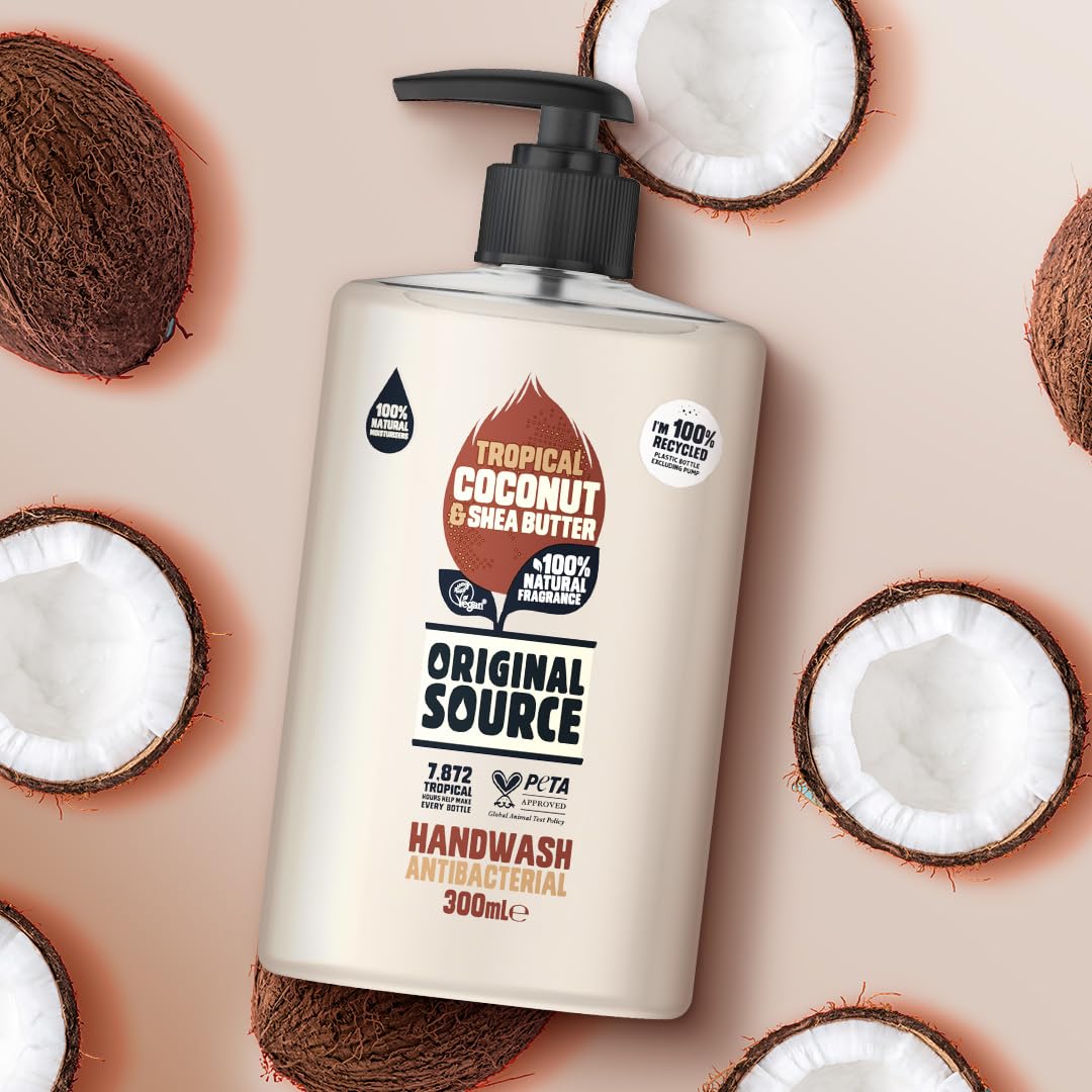 Original Source Coconut & Shea Butter Handwash Multipack (6 x 300ml) - Vegan, Antibacterial 5