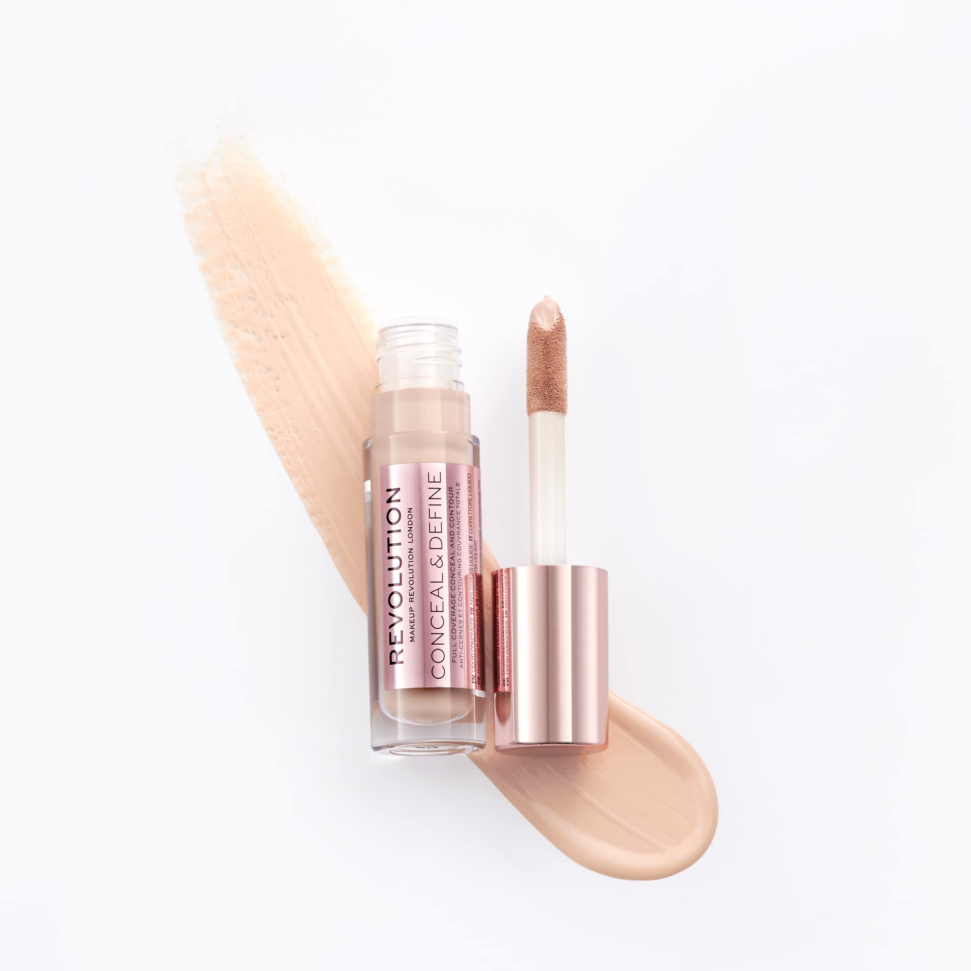 Revolution Conceal & Define Concealer, Full Coverage Matte Finish, Shade C4, 4g 3