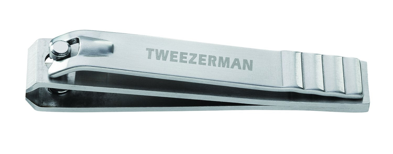 Tweezerman Stainless Steel Toenail Clipper with Non-Slip Handle, Large