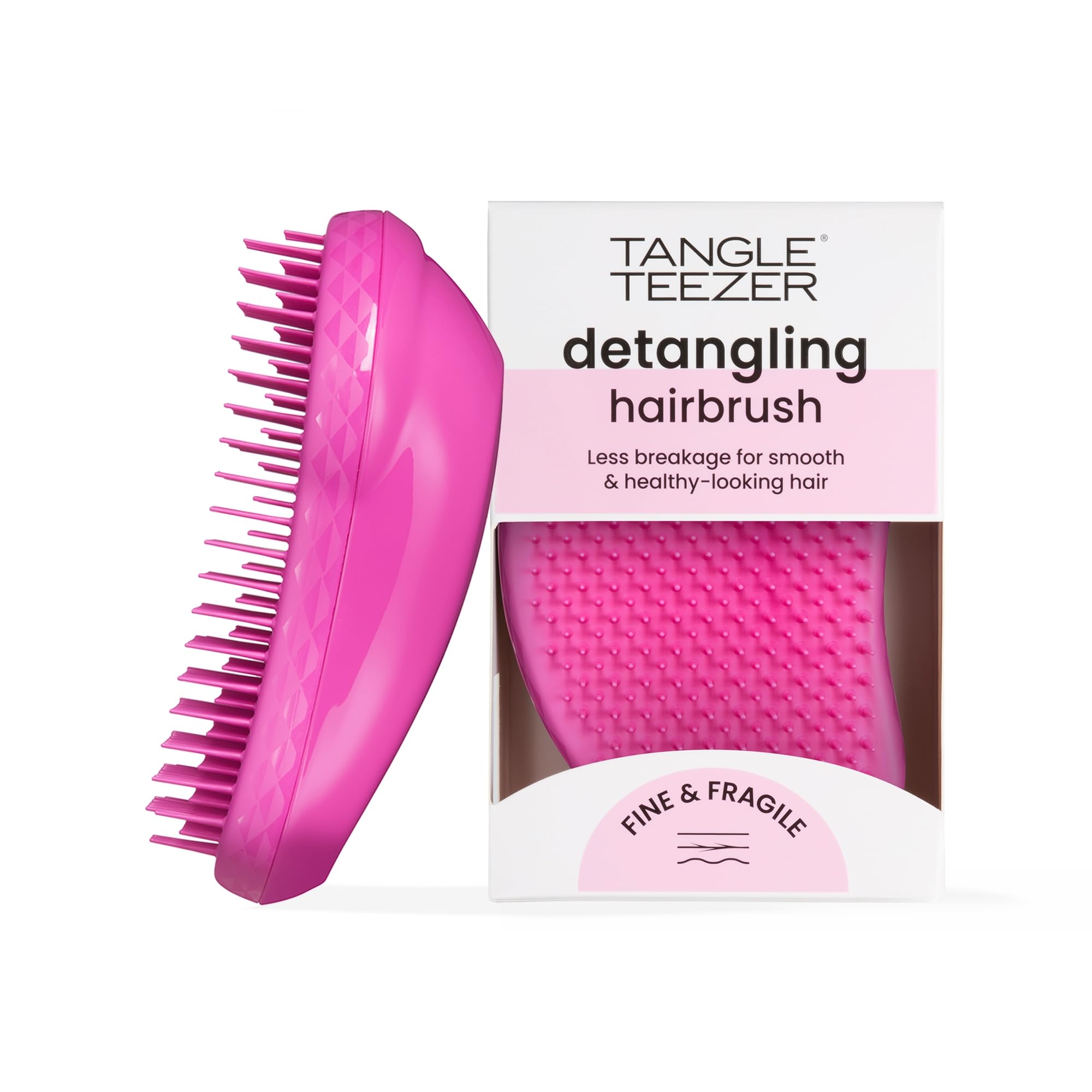 Tangle Teezer Fine & Fragile Detangling Hairbrush for Wet/Dry Hair - Berry Bright