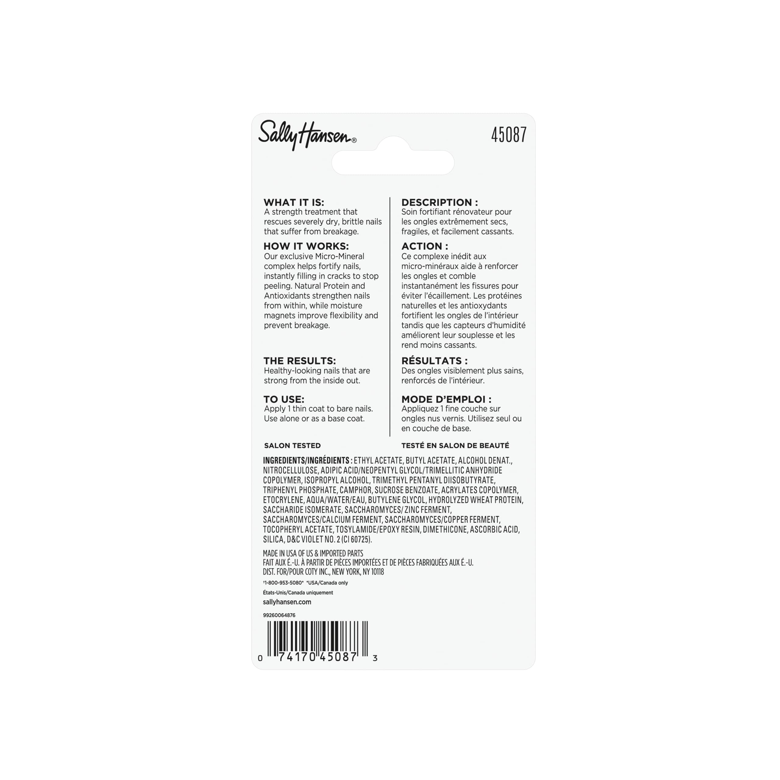 Sally Hansen Miracle Cure for Severe Problem Nails, Instantly Stops Peeling & Strengthens