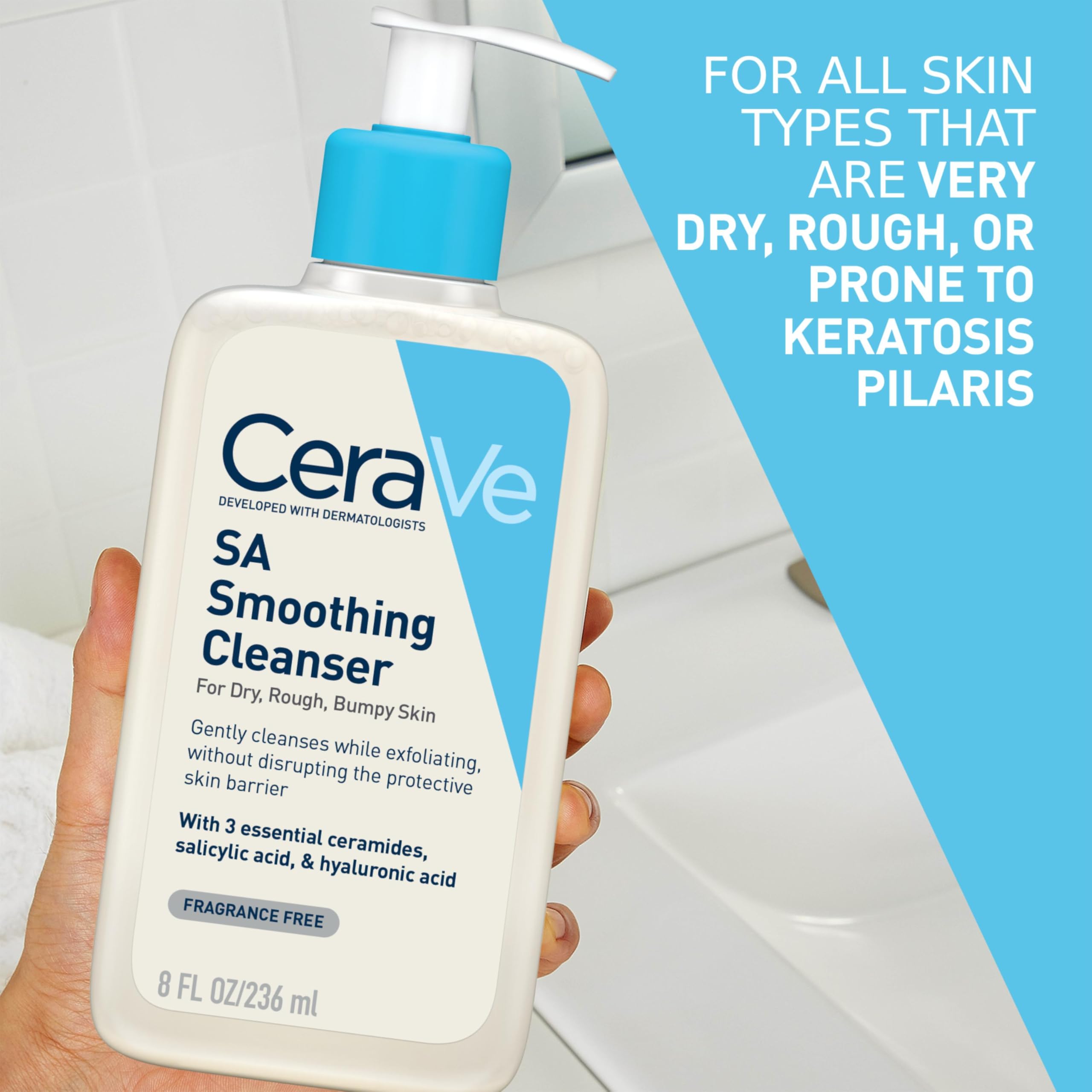CeraVe SA Smoothing Cleanser with Salicylic Acid for Dry, Rough & Bumpy Skin 5